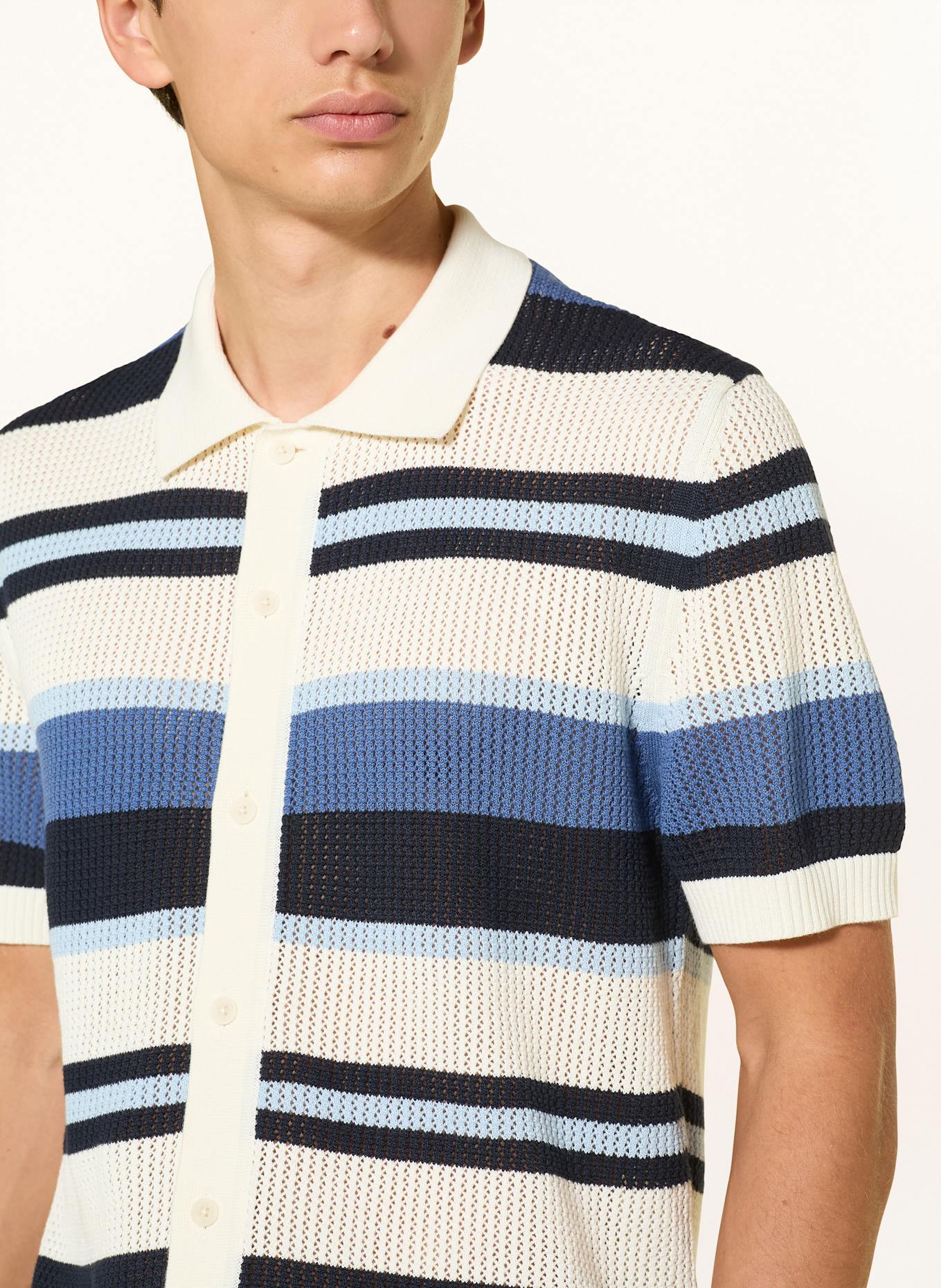 GANT Strickjacke: ECRU / HELLBLAU / DUNKELBLAU