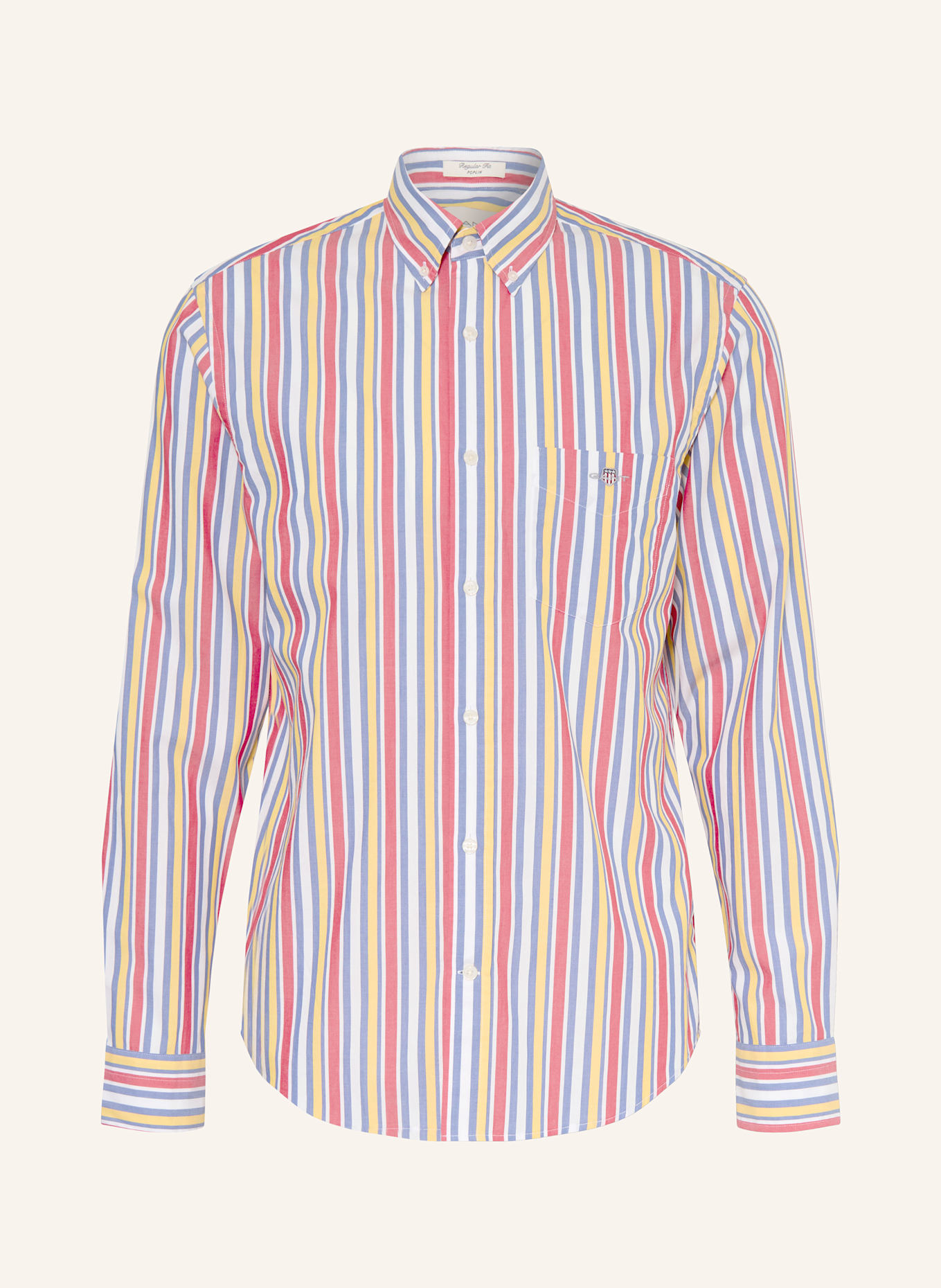 GANT Hemd Regular Fit: ROT / BLAU / GELB