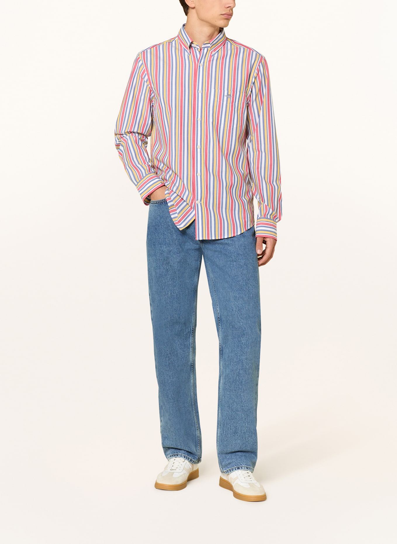GANT Hemd Regular Fit: ROT / BLAU / GELB