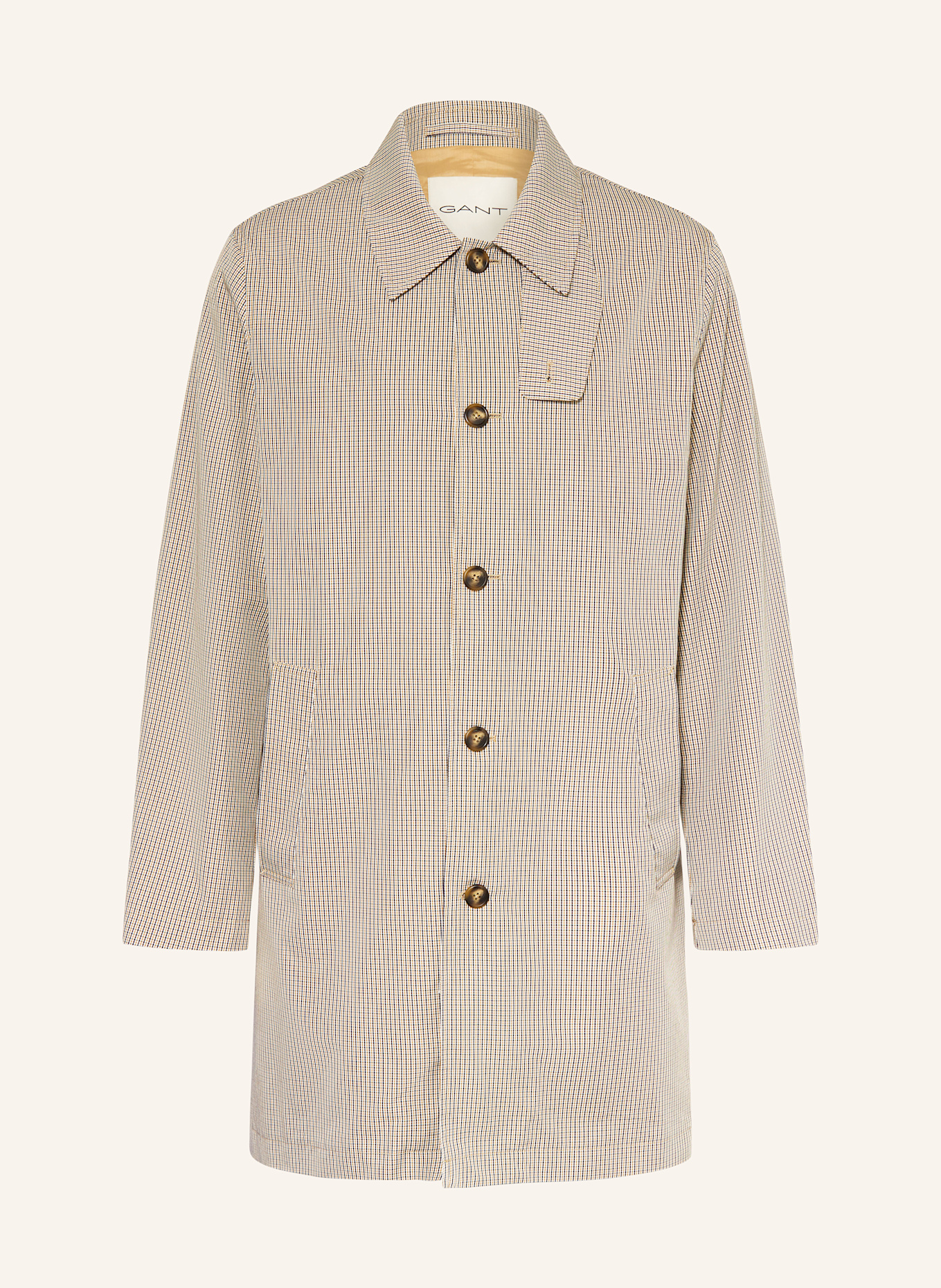 GANT Trenchcoat: BEIGE / DUNKELBLAU