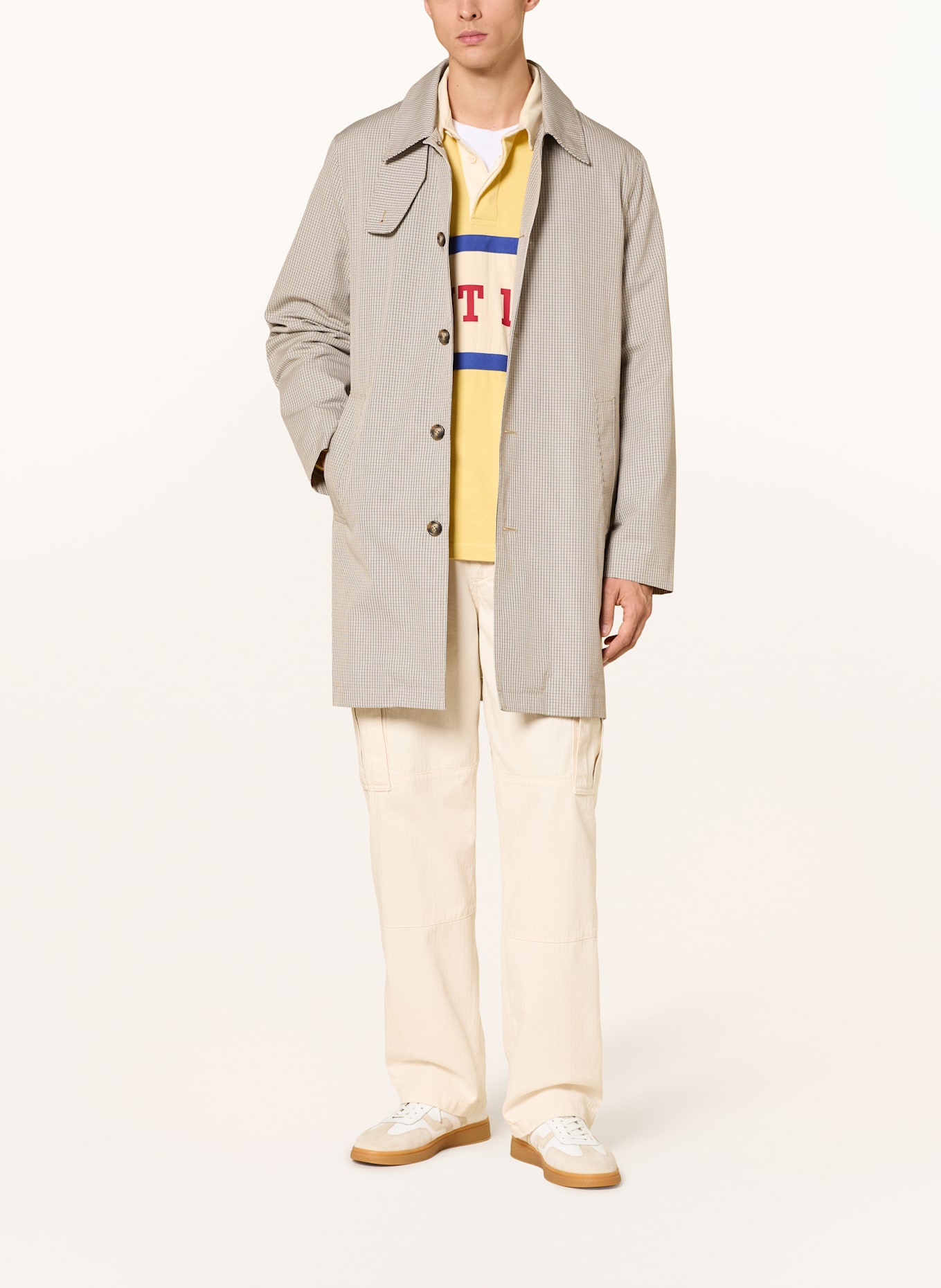 GANT Trenchcoat: BEIGE / DUNKELBLAU