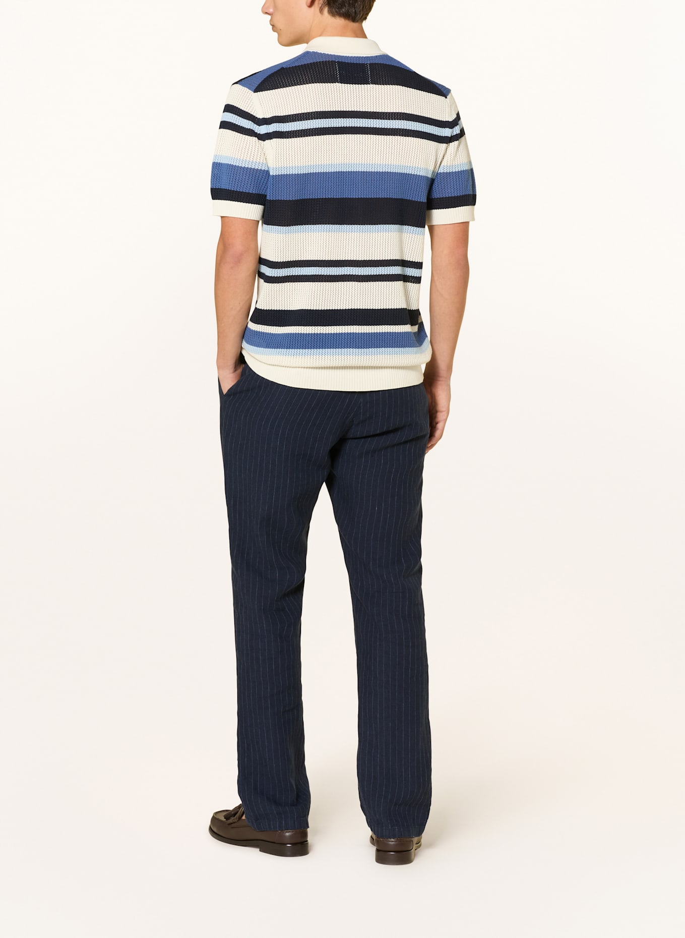 GANT Linnen chino Regular Fit: DONKERBLAUW