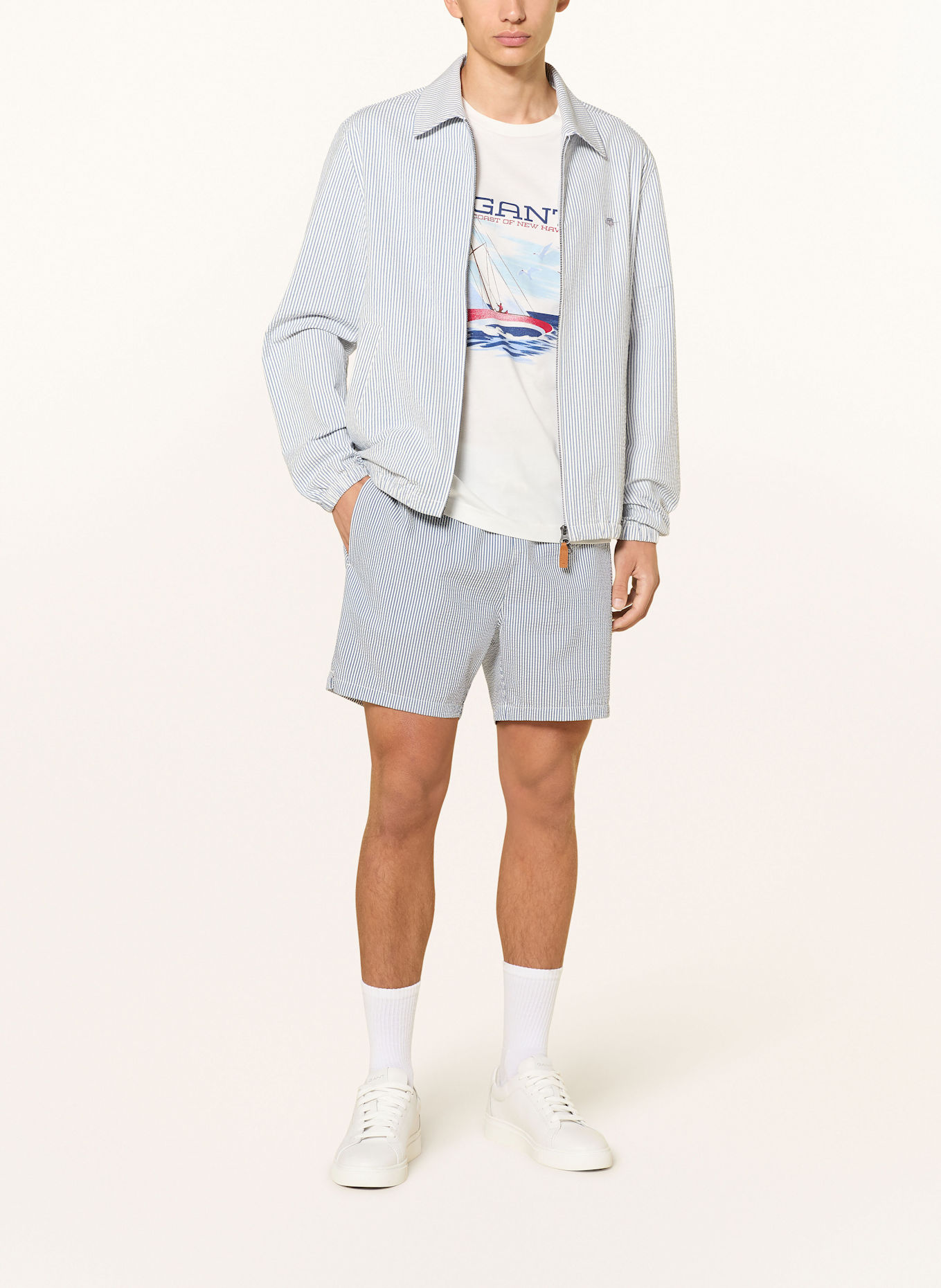 GANT Blouson: HELLBLAU / WEISS