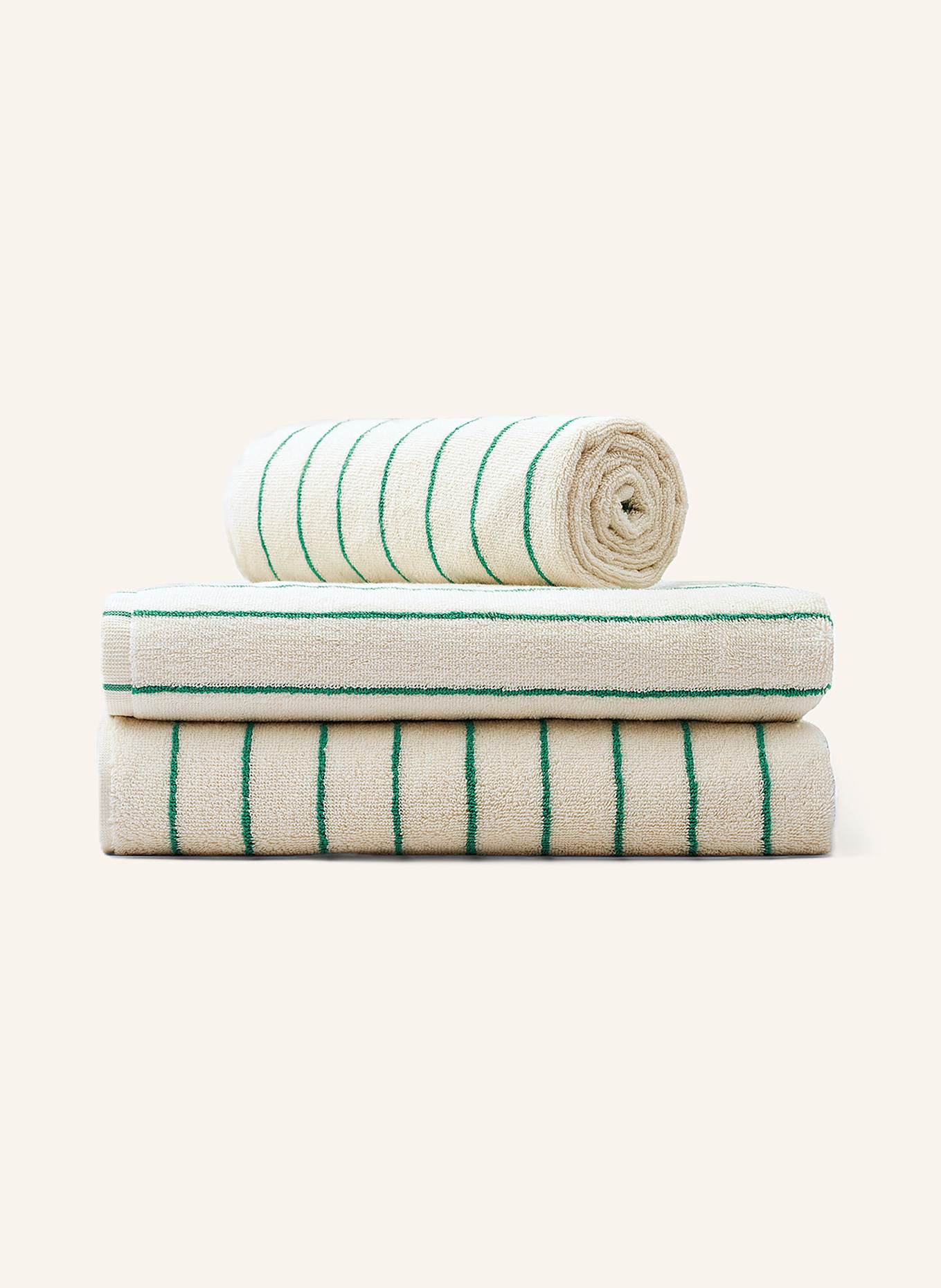 BONGUSTA Ručník NARAM: KRÉMOVÁ / PETROLEJOVÁ