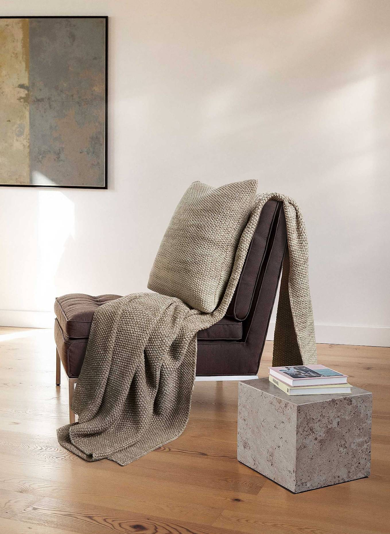 Marc O'Polo Dekoracyjna poduszka NORDIC KNIT: BEŻOWY / KREMOWY