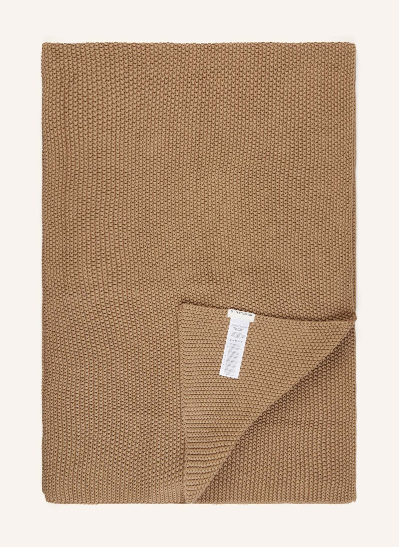 Marc O'Polo Pled NORDIC KNIT: BRĄZOWY