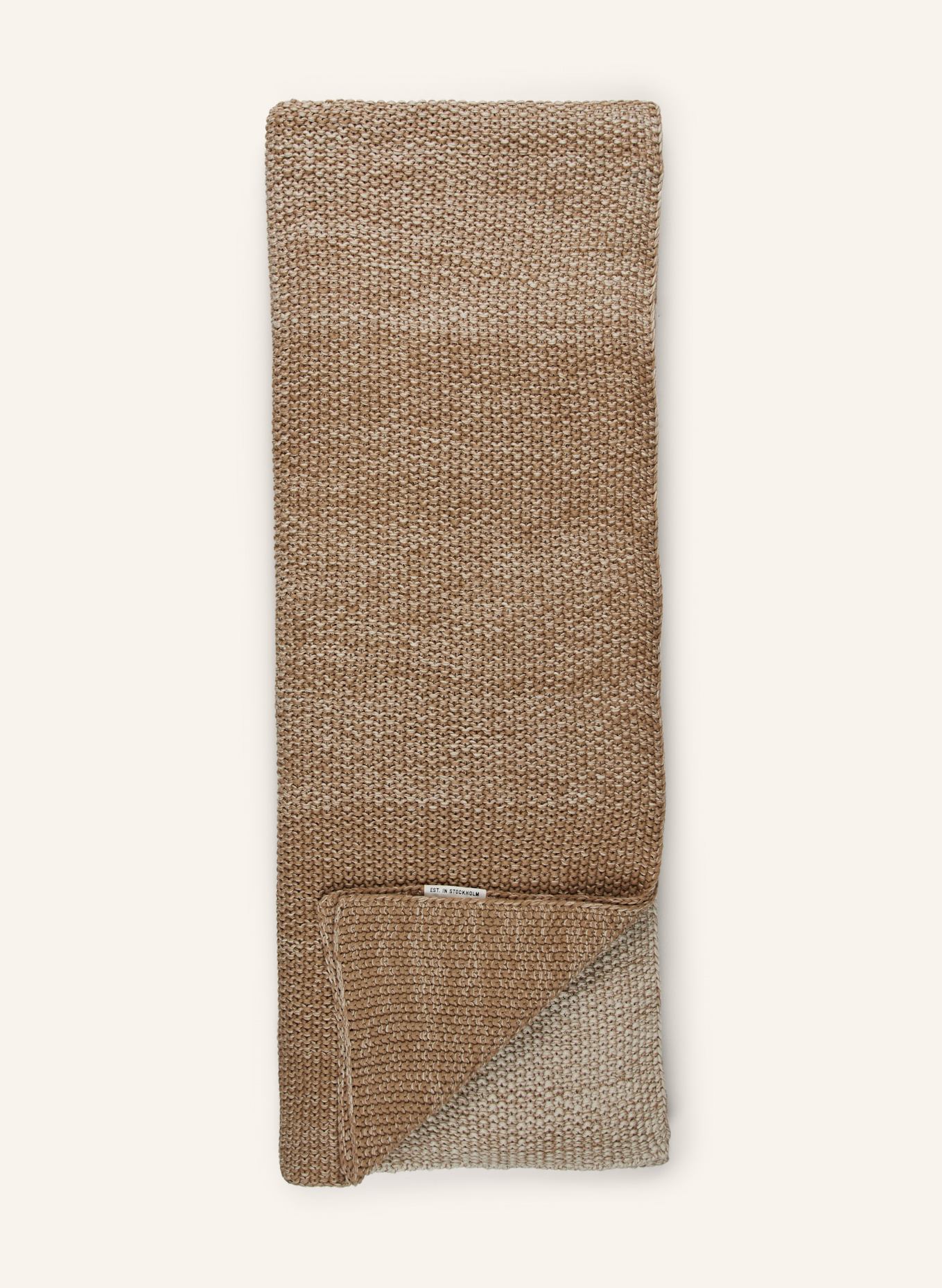 Marc O'Polo Plaid NORDIC KNIT: HELLBRAUN / WEISS