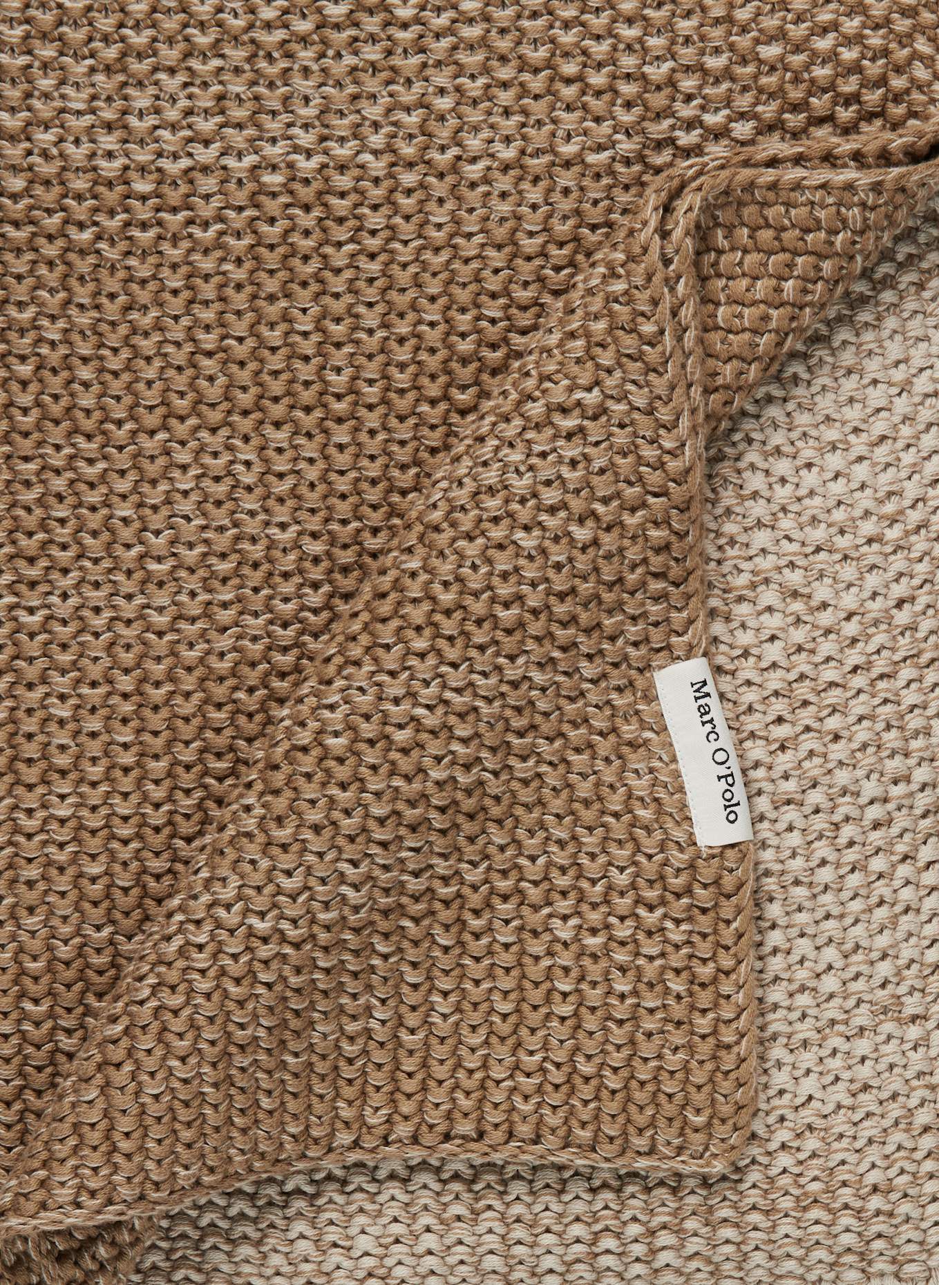 Marc O'Polo Plaid NORDIC KNIT: HELLBRAUN / WEISS