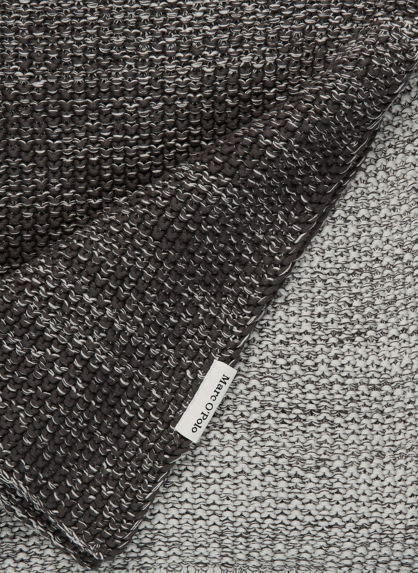 Marc O'Polo Plaid NORDIC KNIT: DUNKELGRAU / WEISS