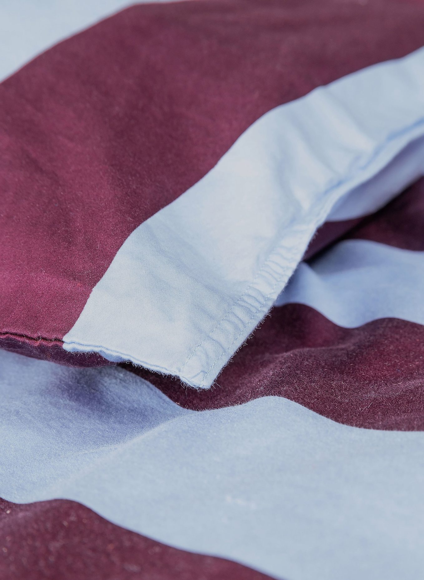 ESSENZA Bettwäsche MINTE: HELLBLAU / DUNKELROT