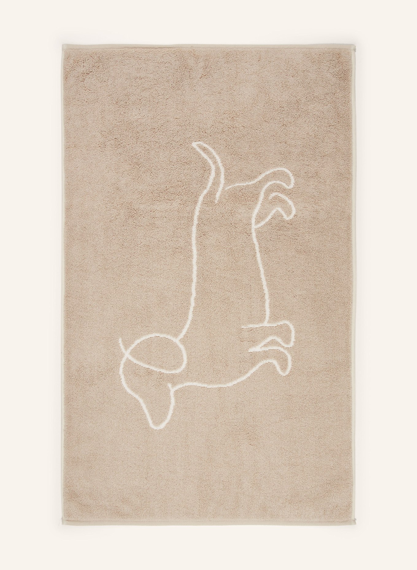 Cawö Bath mat WE LOVE DOGS: BEIGE / CREAM