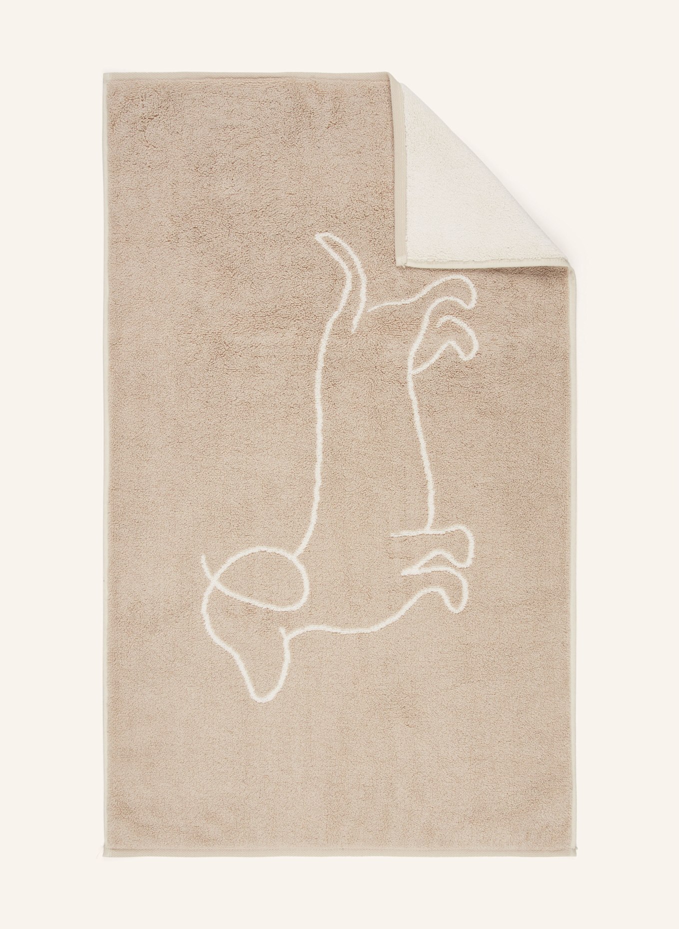 Cawö Bath mat WE LOVE DOGS: BEIGE / CREAM