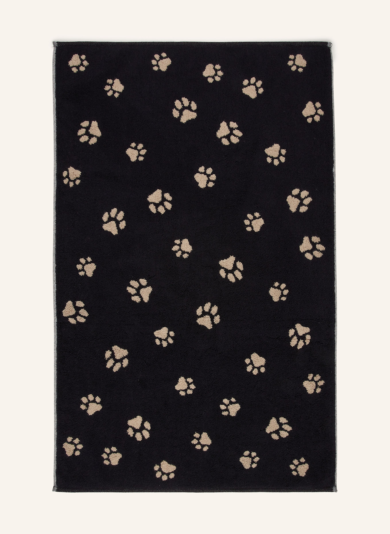 Cawö Tapis de bain WE LOVE DOGS: NOIR / BEIGE