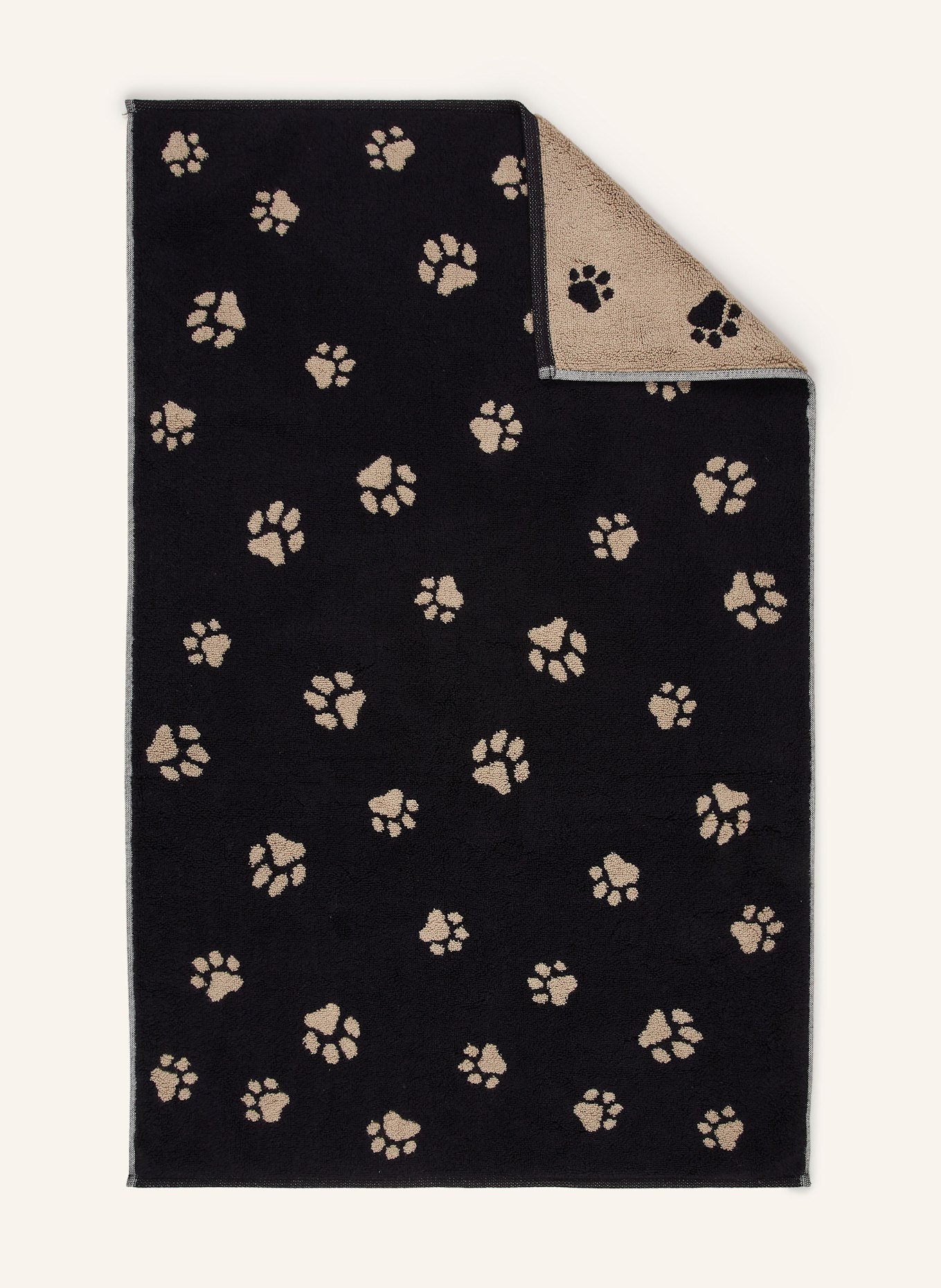 Cawö Tapis de bain WE LOVE DOGS: NOIR / BEIGE