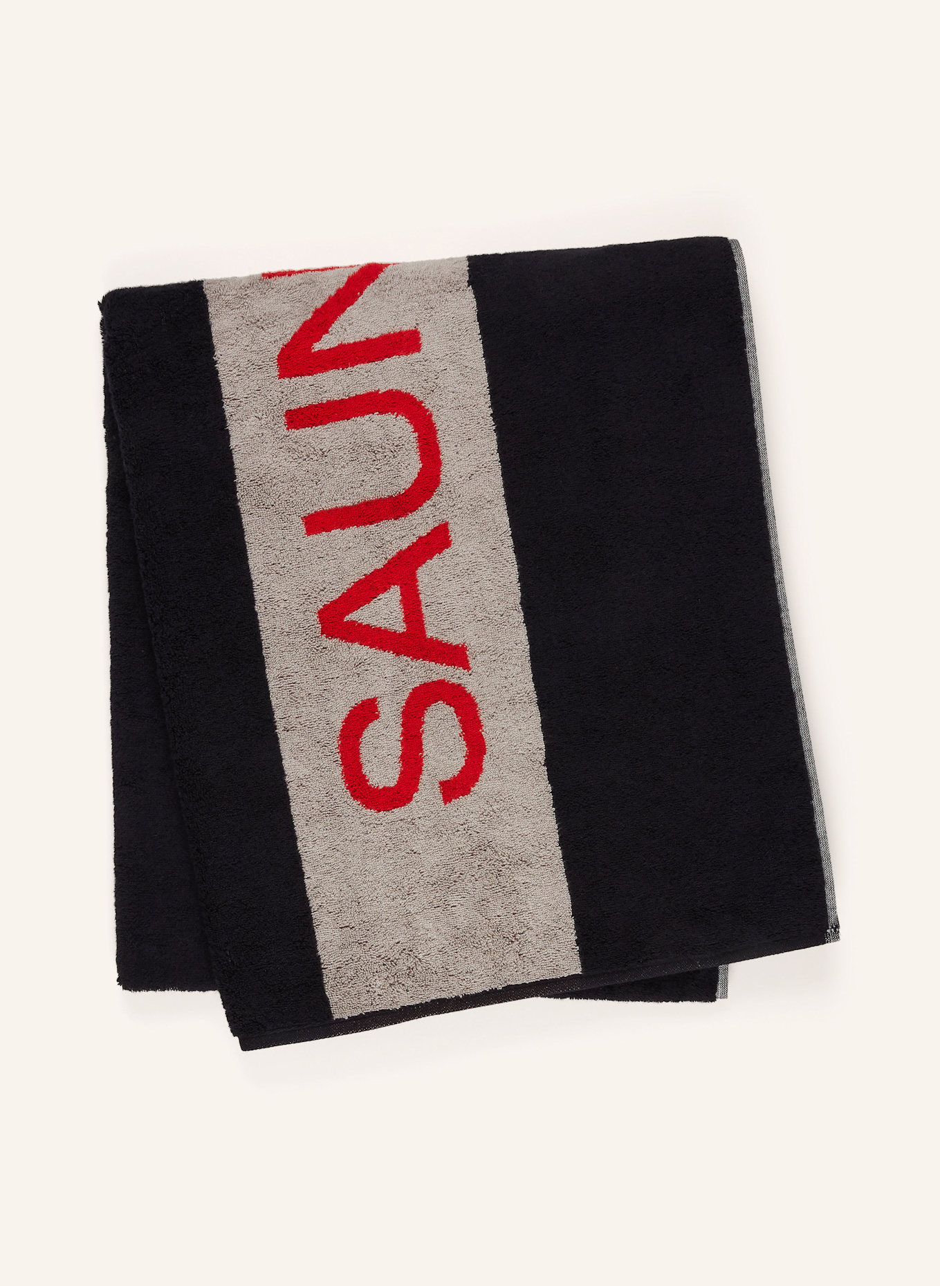 Cawö Serviette de sauna SAUNA: NOIR / GRIS / ROUGE