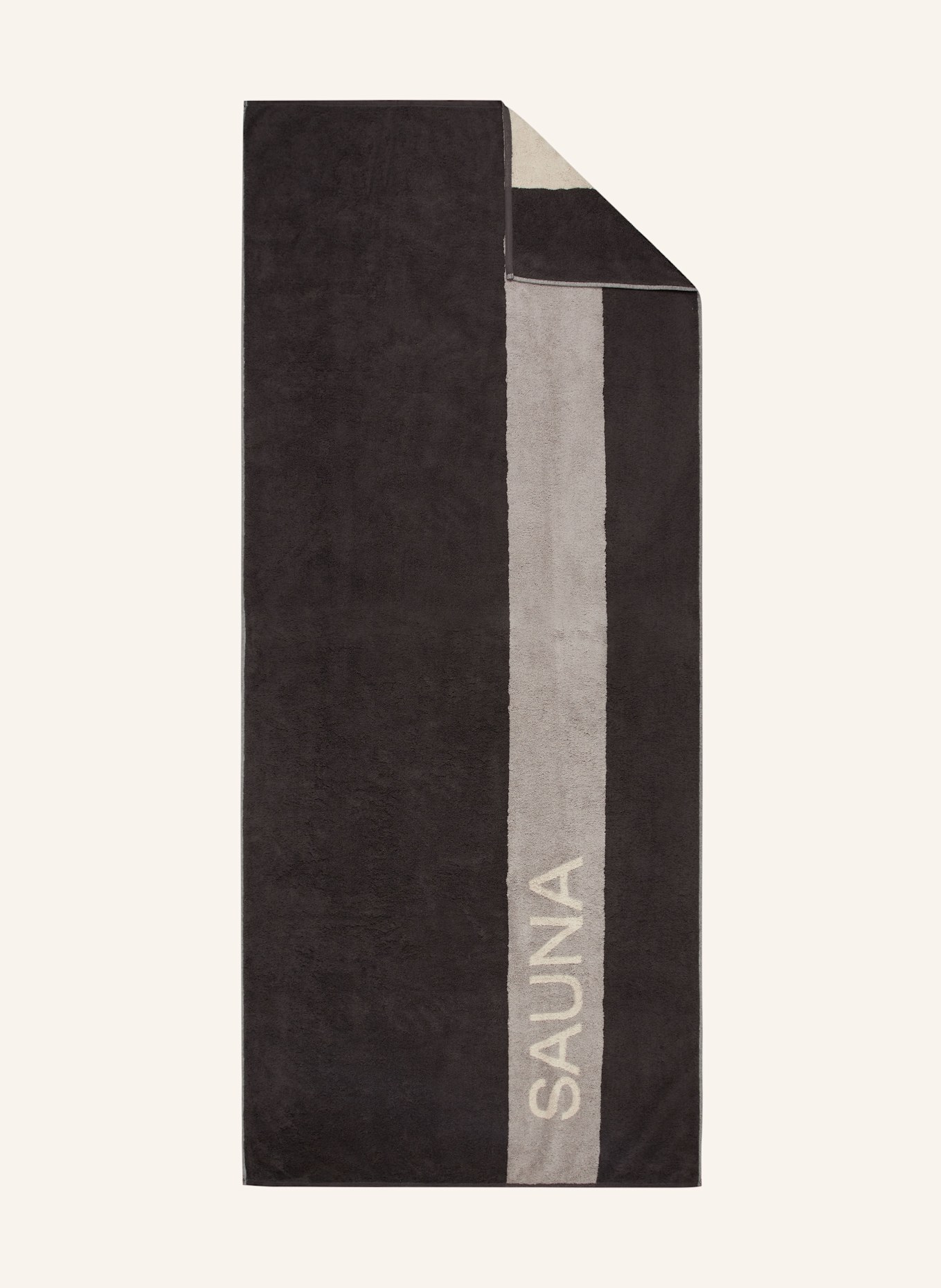 Cawö Ręcznik do sauny SAUNA: CZIEMNOSZARY / SZARY / KREMOWY
