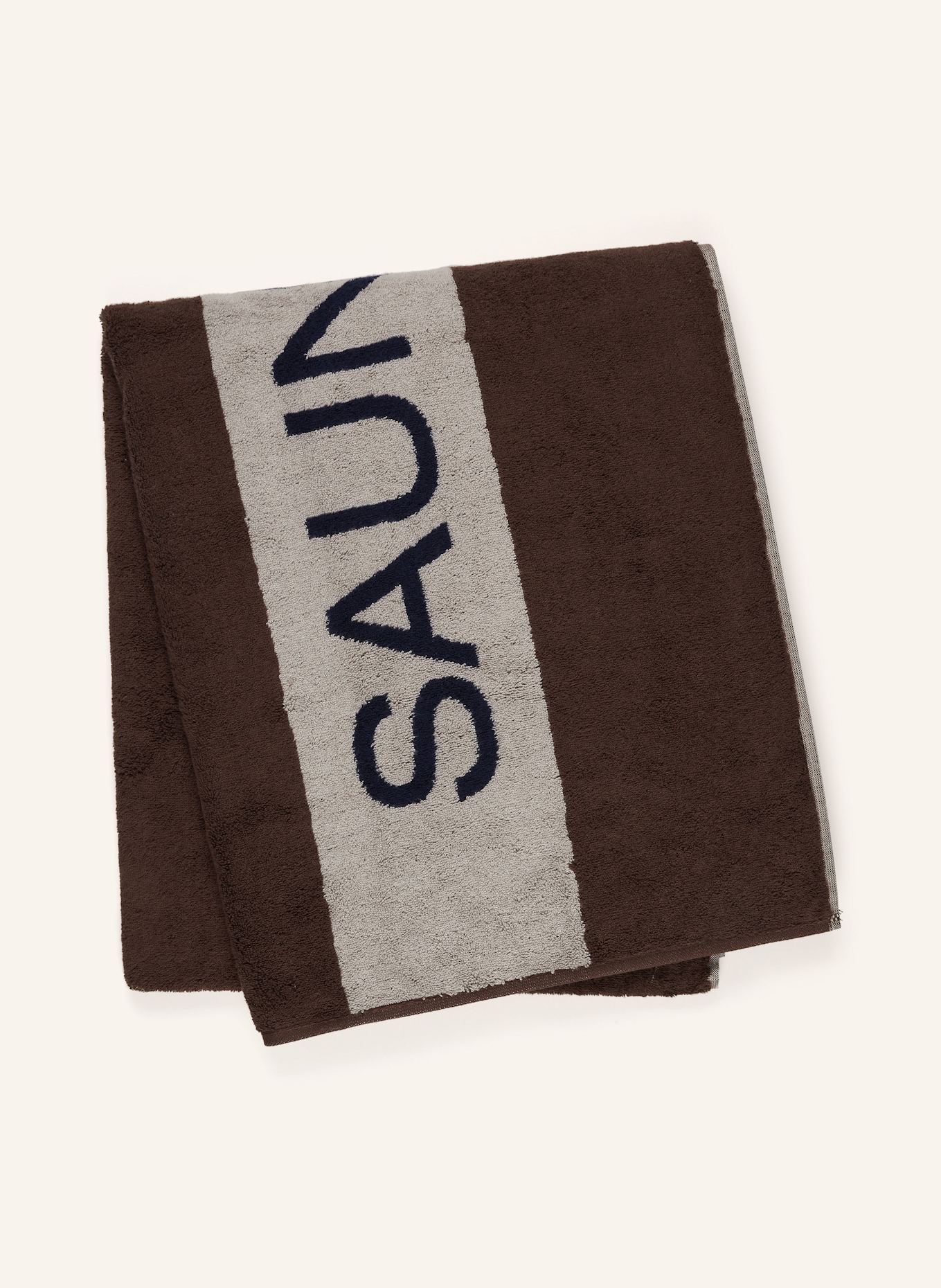 Cawö Serviette de sauna SAUNA: MARRON FONCÉ / GRIS / BLEU