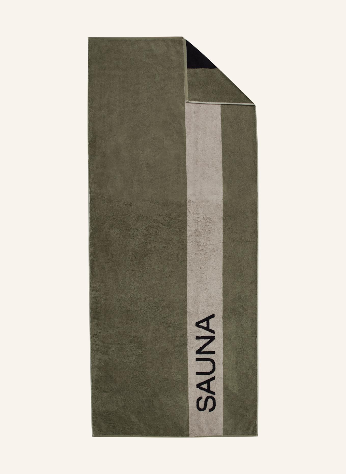 Cawö Ręcznik do sauny SAUNA: ZIELONY / SZARY / CZARNY