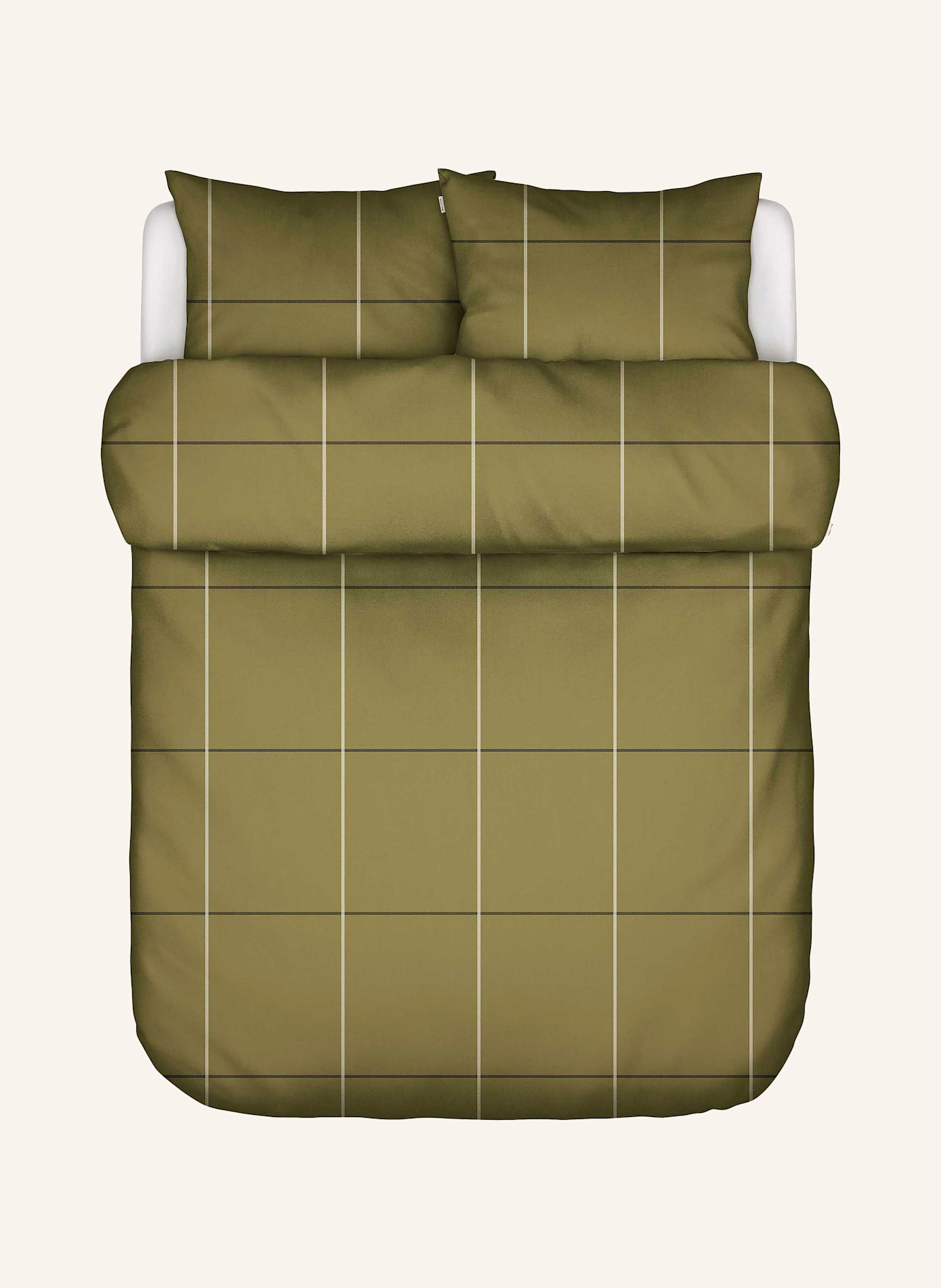 Marc O'Polo Bettwäsche SUVIE: OLIV / WEISS