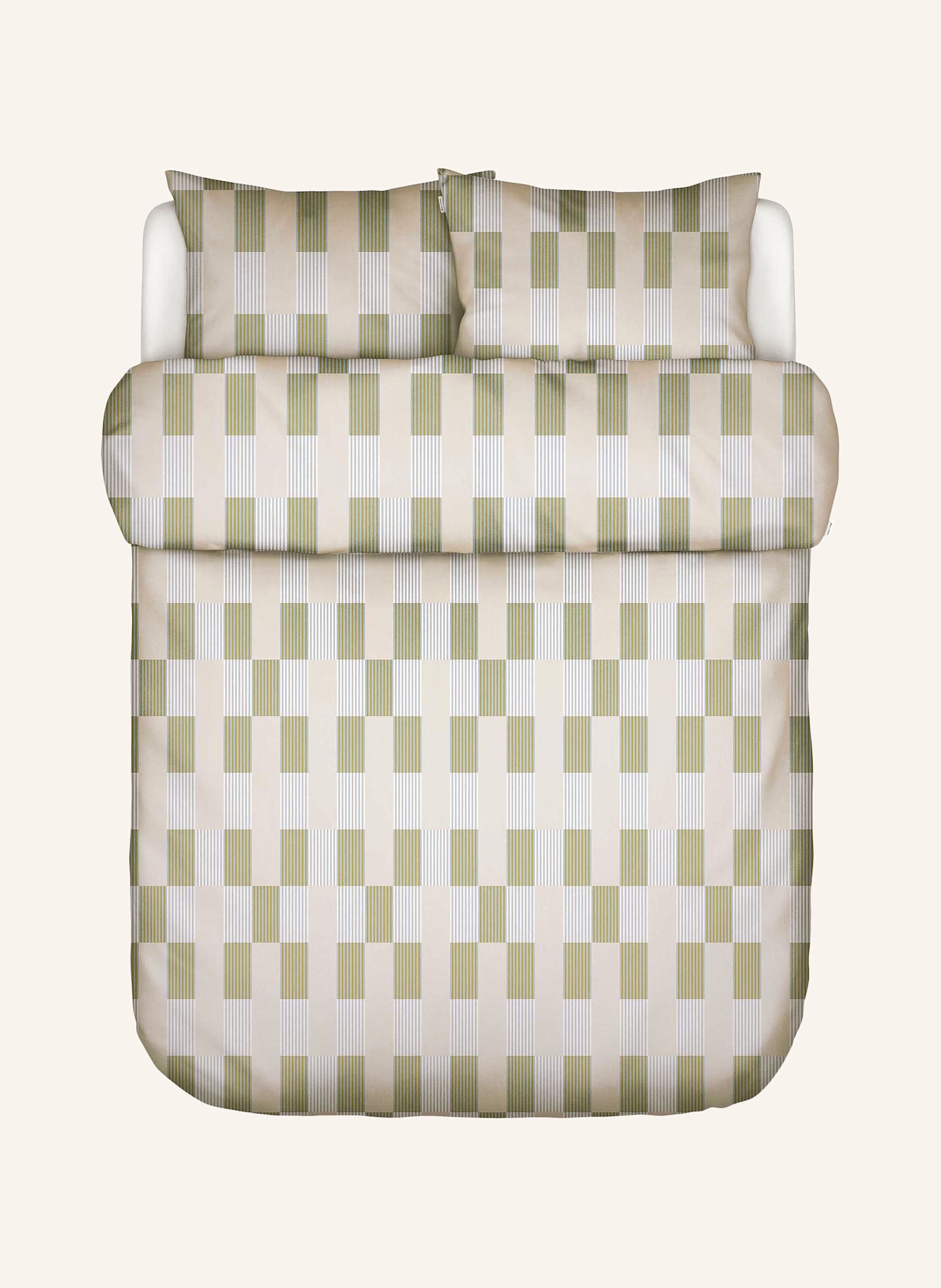 Marc O'Polo Bettwäsche SVERRE: ECRU / HELLBLAU / OLIV