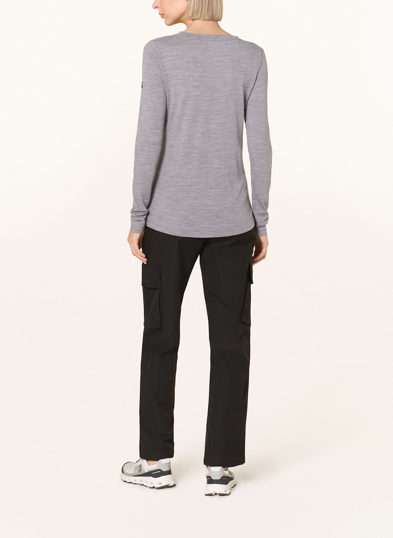 super.natural Funktionsshirt LITTLE HEARTWOOD mit Merinowolle: GRAU