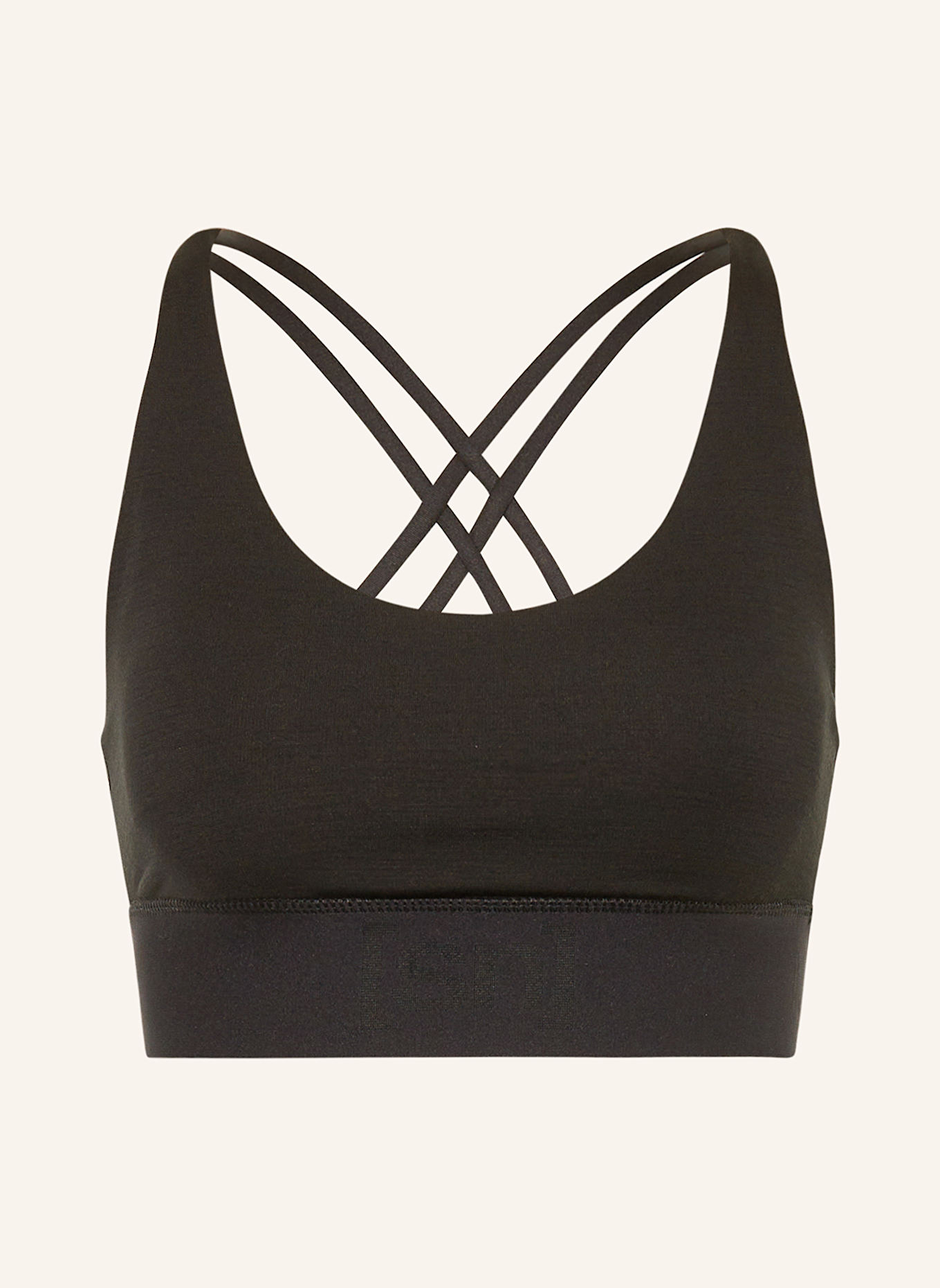 super.natural Sport-BH LUX SUPER mit Merinowolle: SCHWARZ