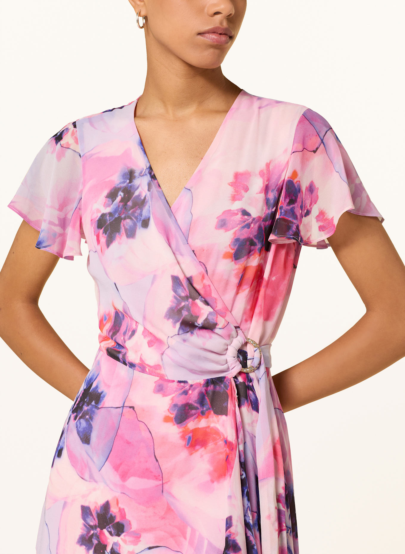 Joseph Ribkoff SIGNATURE Wickelkleid: LJUSROSA / LJUSLILA / SVART
