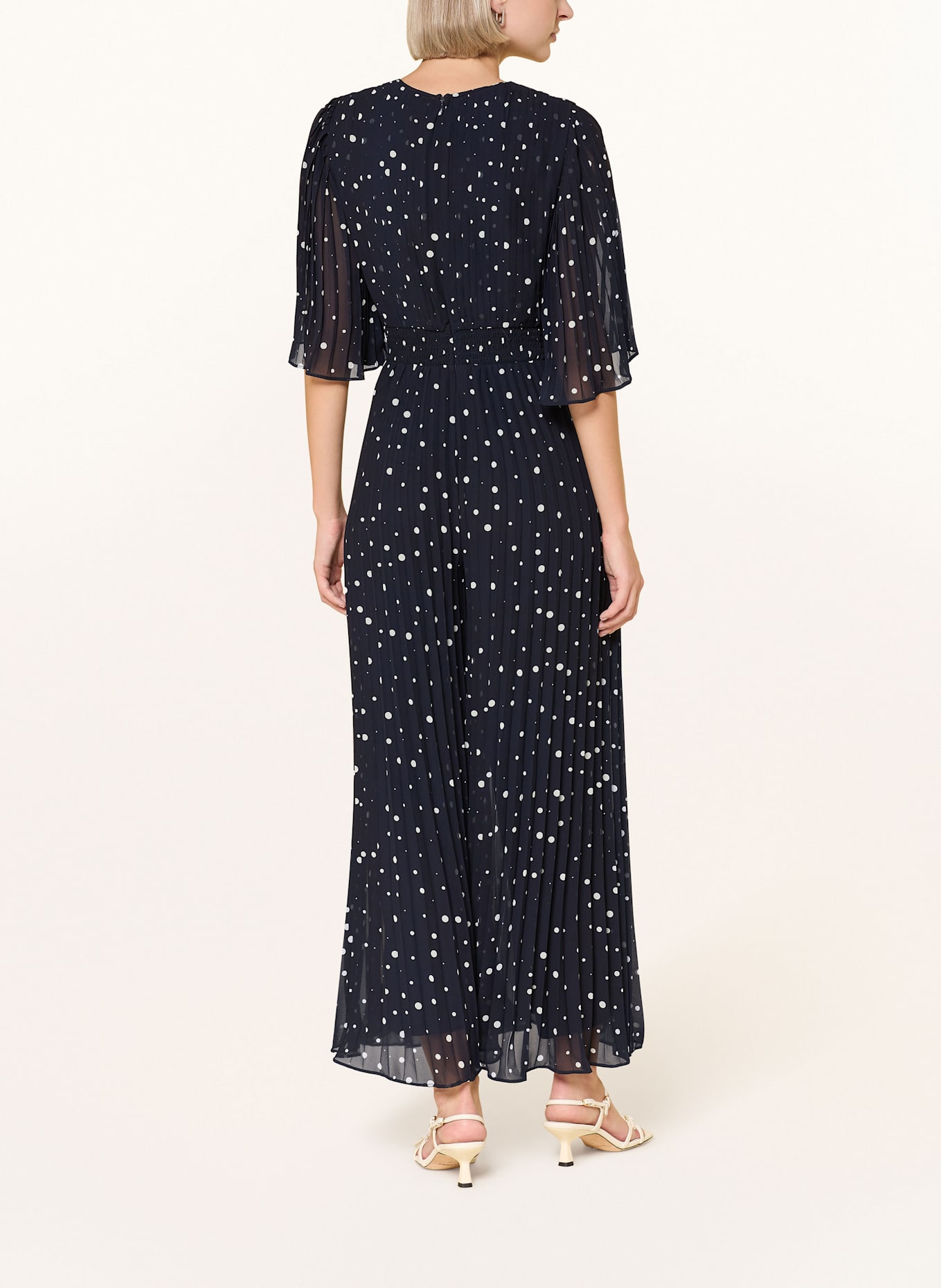 Joseph Ribkoff SIGNATURE Overal s plisováním: TMAVĚ MODRÁ / BÍLÁ