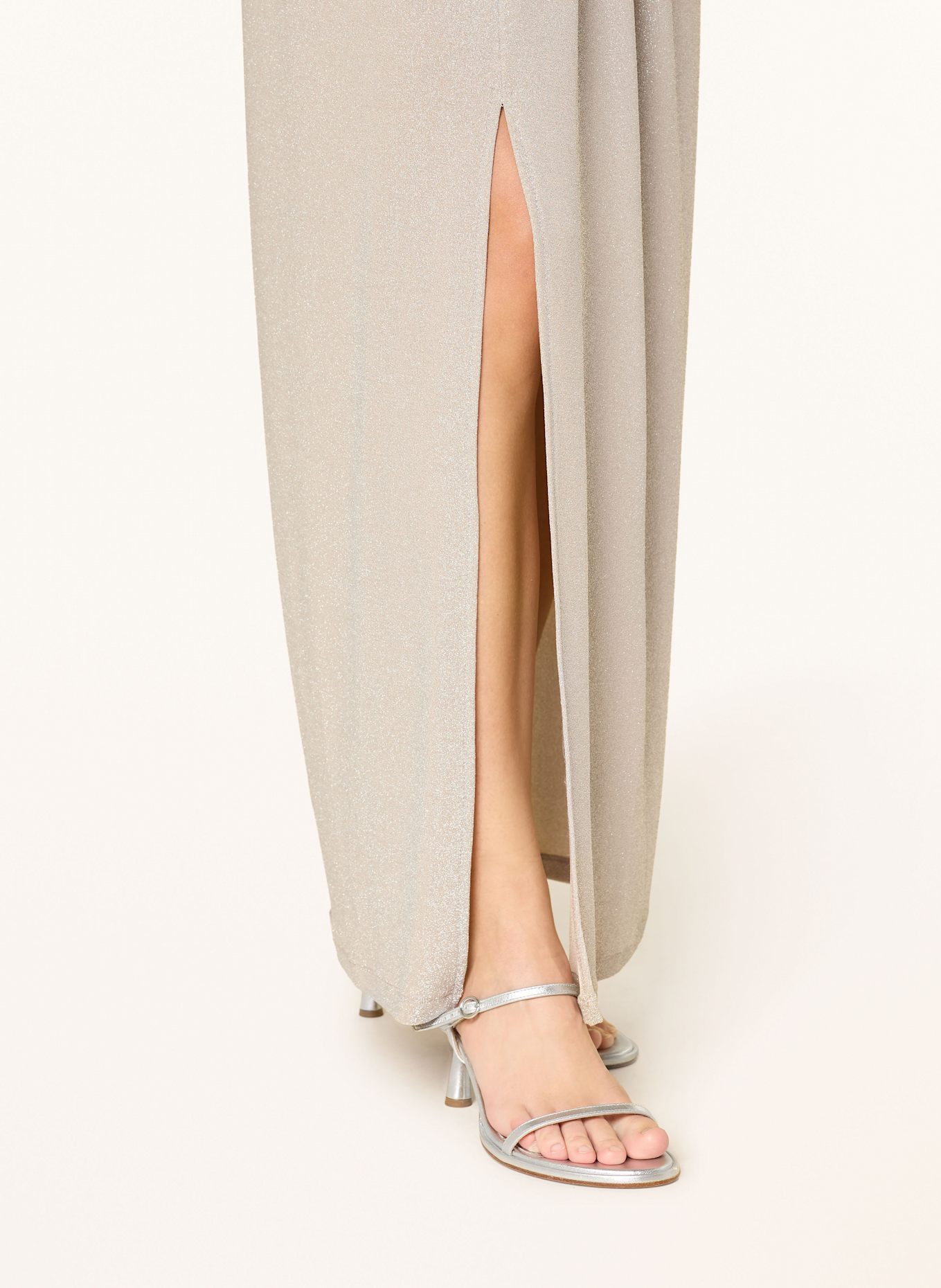 Joseph Ribkoff SIGNATURE Sukienka wieczorowa z błyszczącą przędzą: BIAŁOZŁOTY