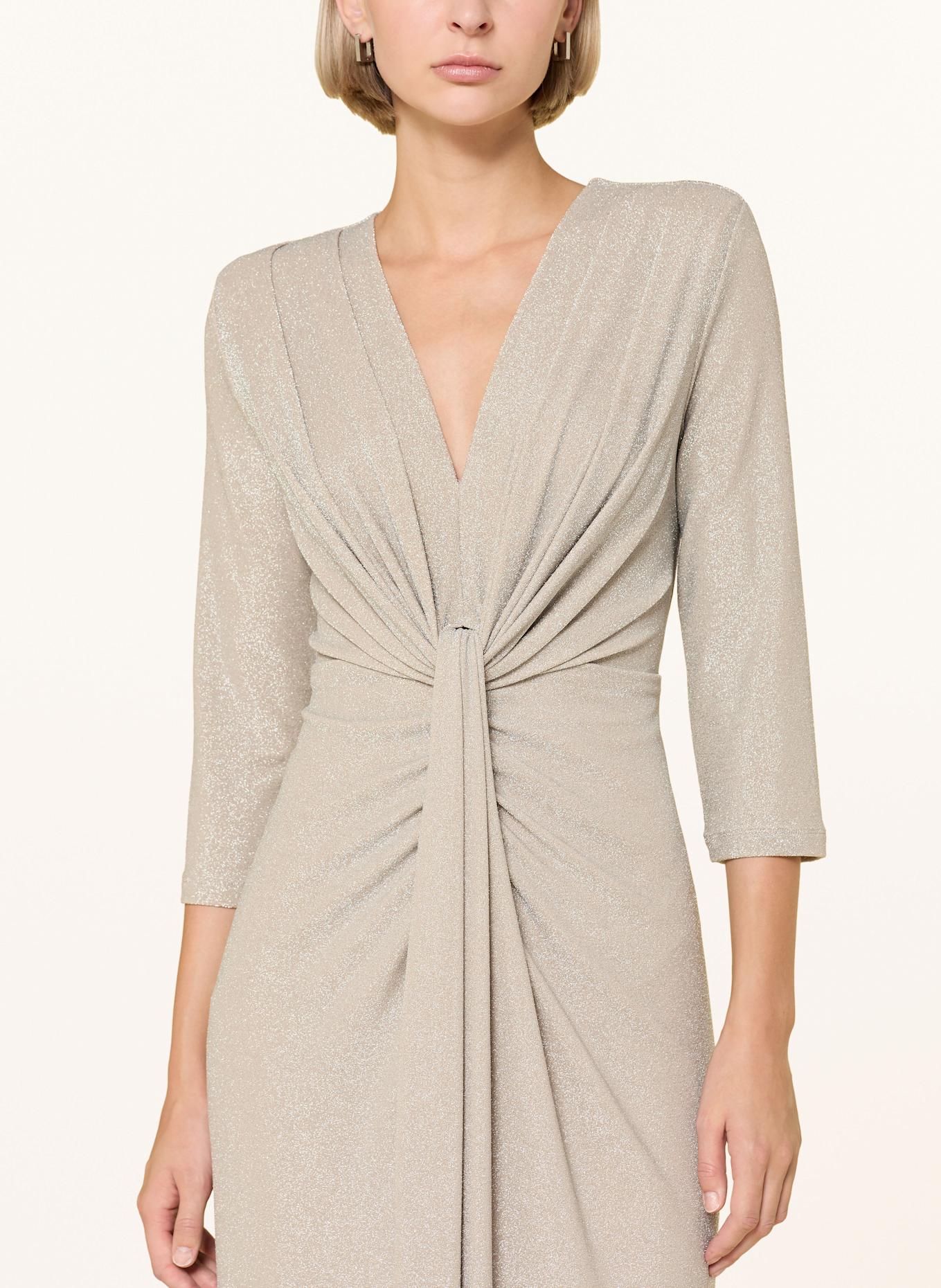 Joseph Ribkoff SIGNATURE Sukienka wieczorowa z błyszczącą przędzą: BIAŁOZŁOTY