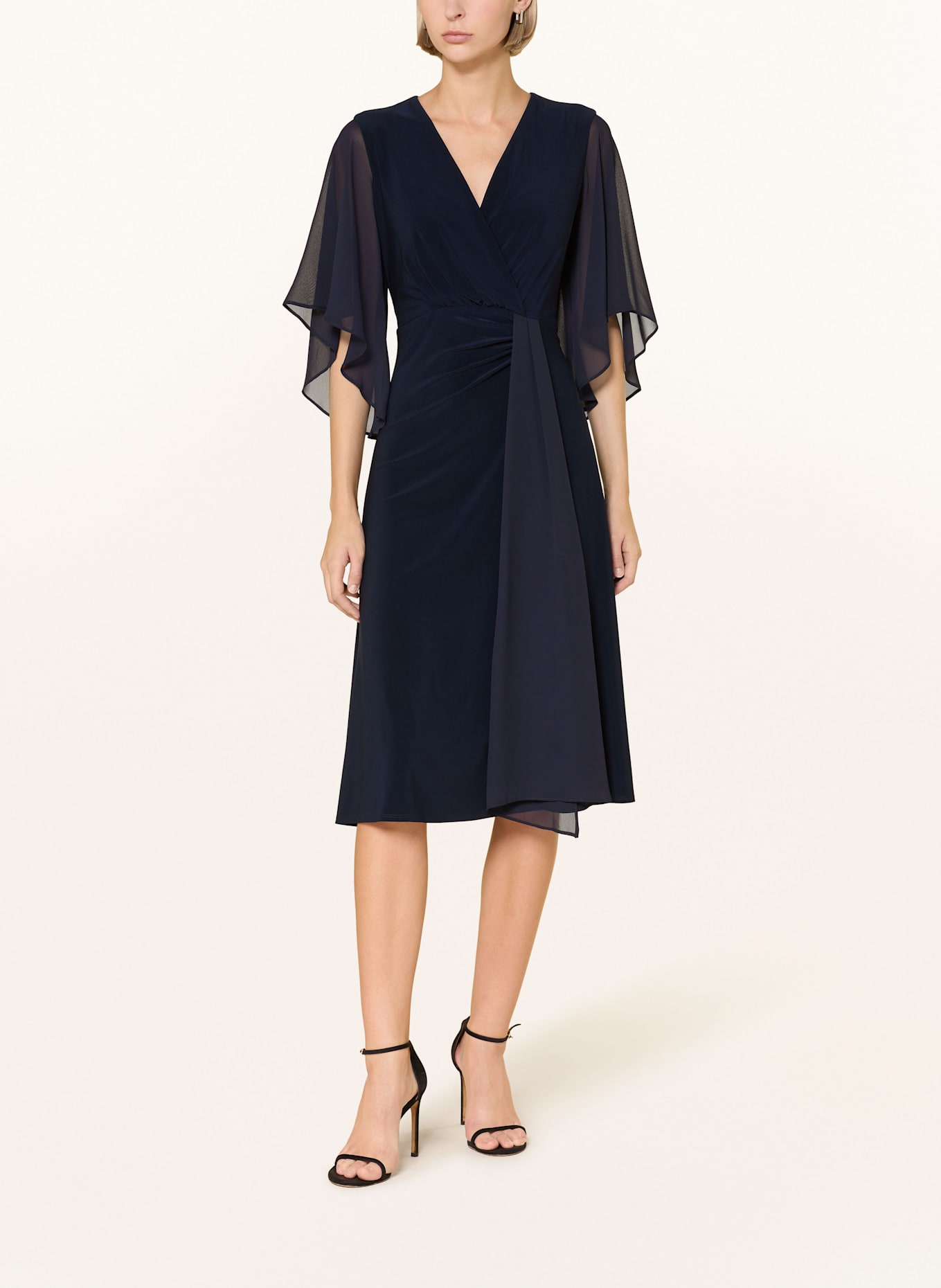 Joseph Ribkoff SIGNATURE Kleid in Wickeloptik: DUNKELBLAU