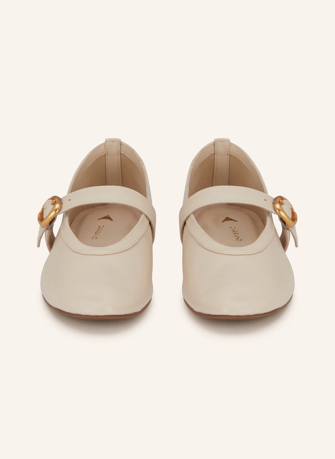CARRANO Mary-Jane-Ballerinas: CREME