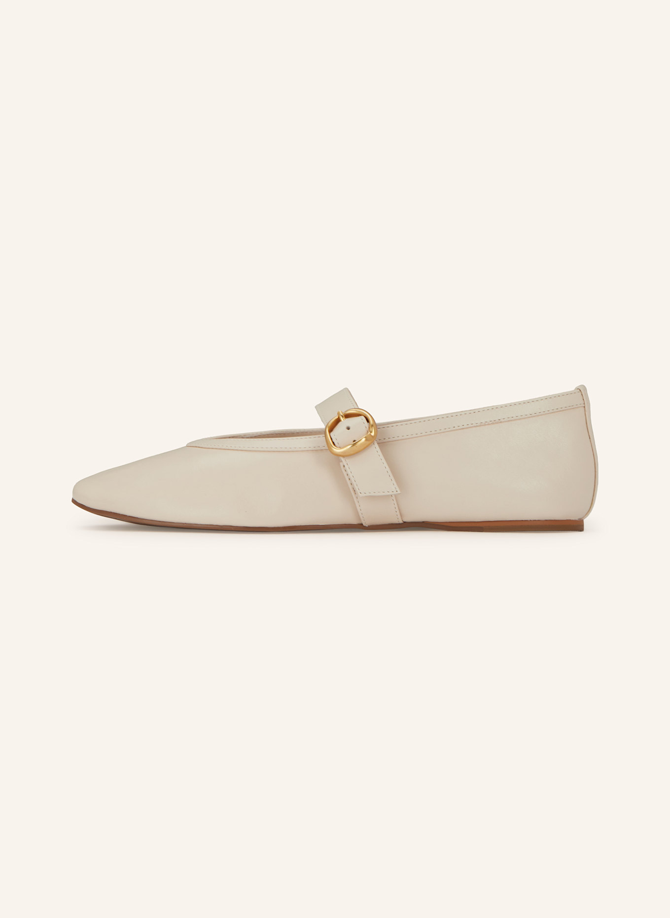 CARRANO Mary-Jane-Ballerinas: CREME
