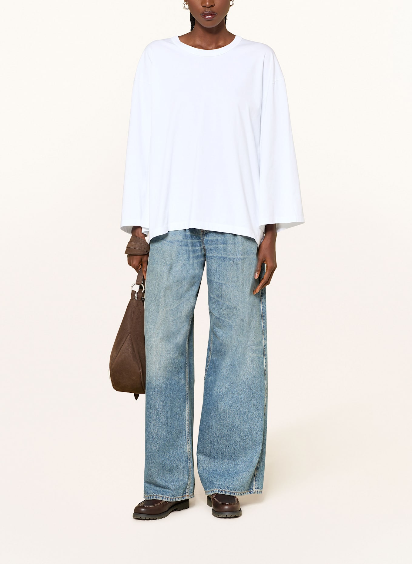 American Vintage Oversized-Longsleeve FIZVALLEY: WEISS