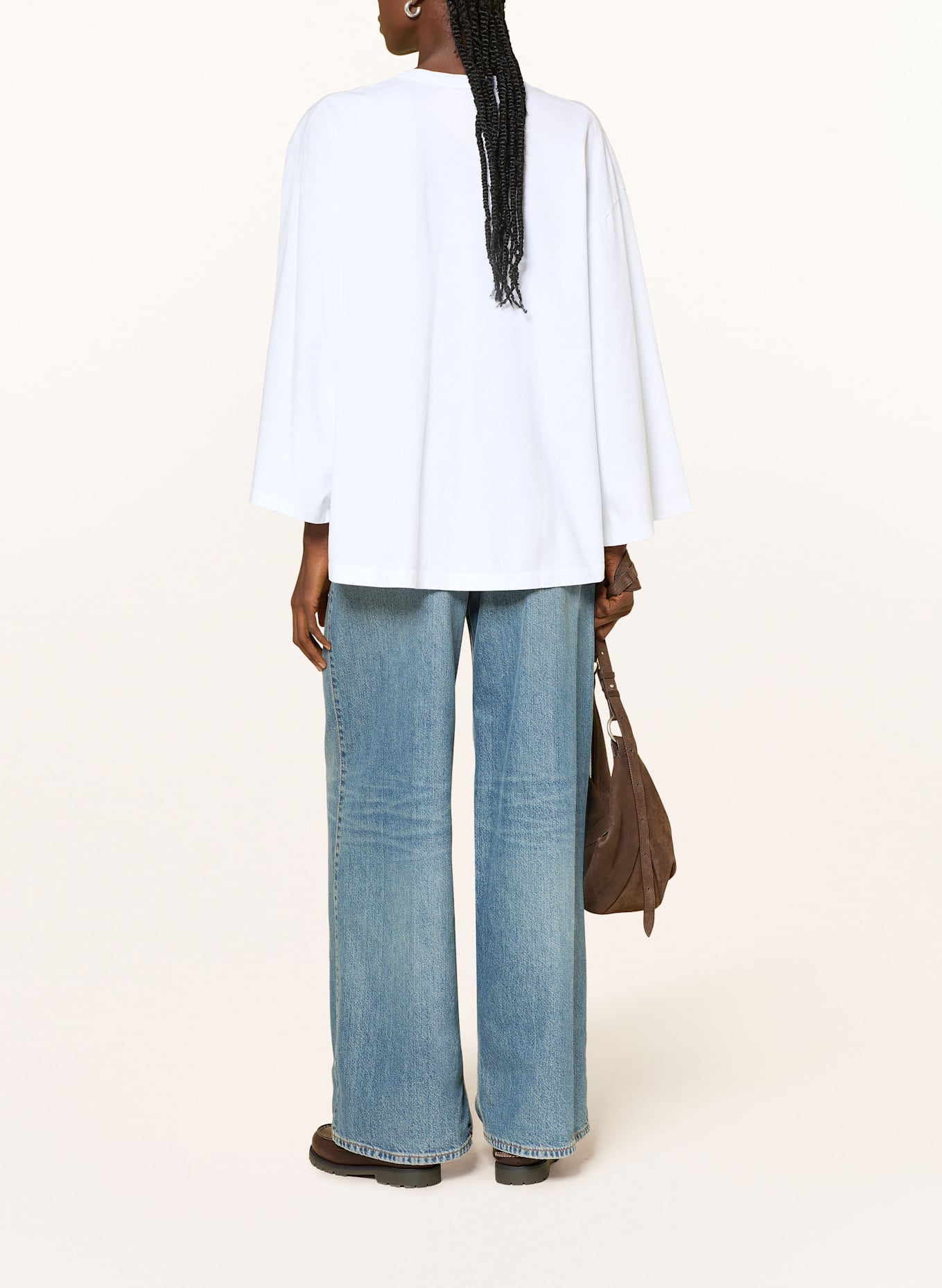 American Vintage Oversized-Longsleeve FIZVALLEY: WEISS