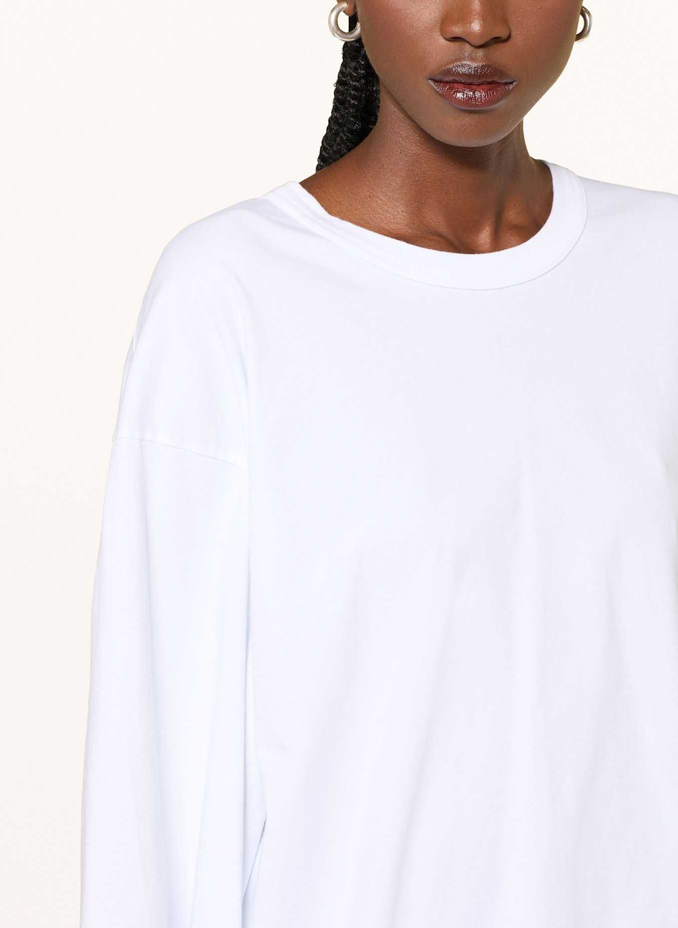 American Vintage Oversized-Longsleeve FIZVALLEY: WEISS