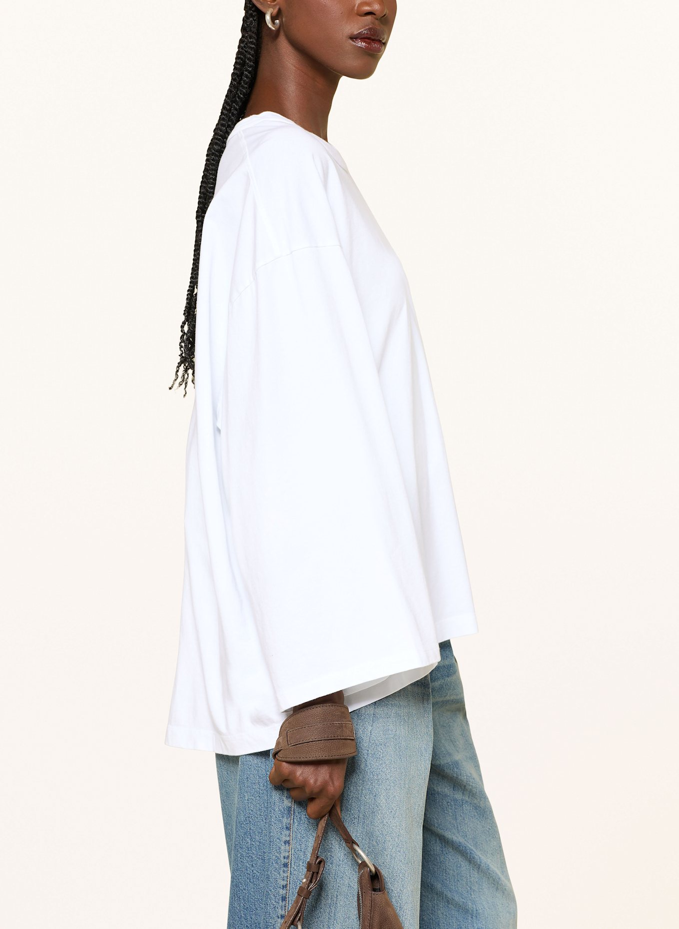 American Vintage Oversized-Longsleeve FIZVALLEY: WEISS