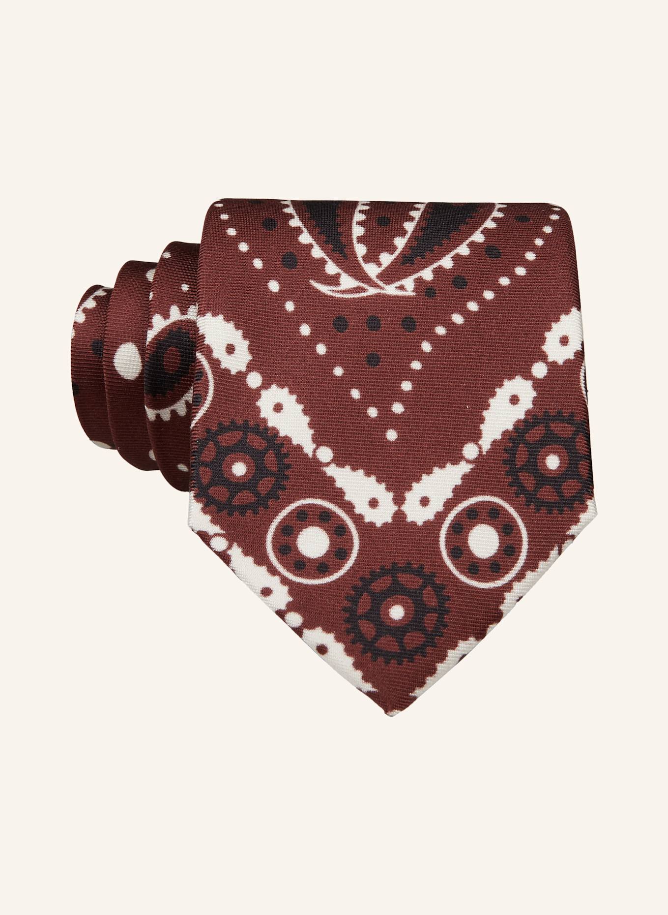 SANDRO Krawatte: DUNKELROT / SCHWARZ / ECRU