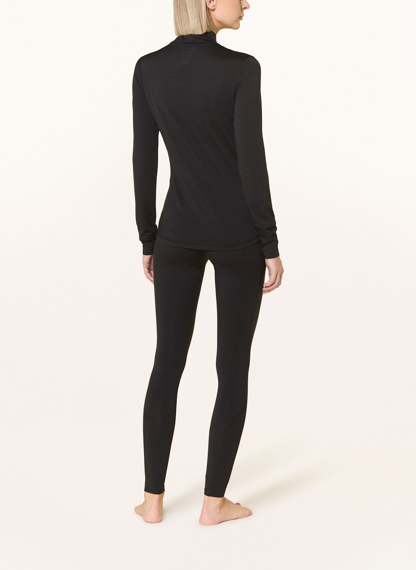 super.natural Longsleeve TUNDRA 175 TURTLENECK mit Merinowolle: SCHWARZ