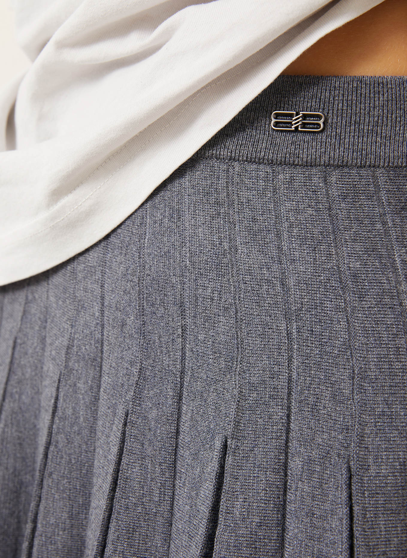 BALENCIAGA Faltenrock: GRAU