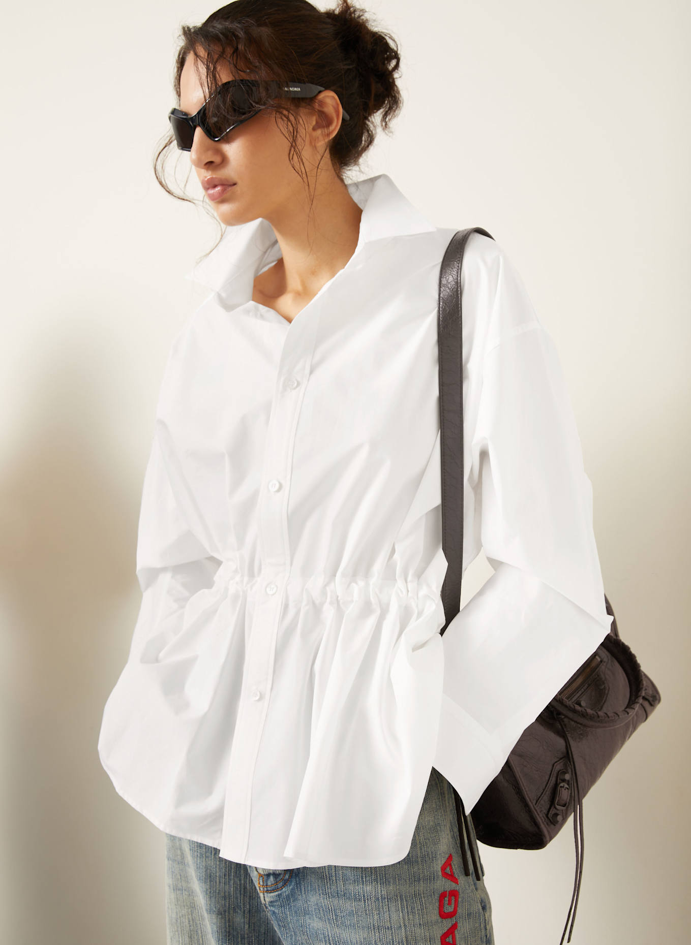 BALENCIAGA Hemdbluse: WEISS