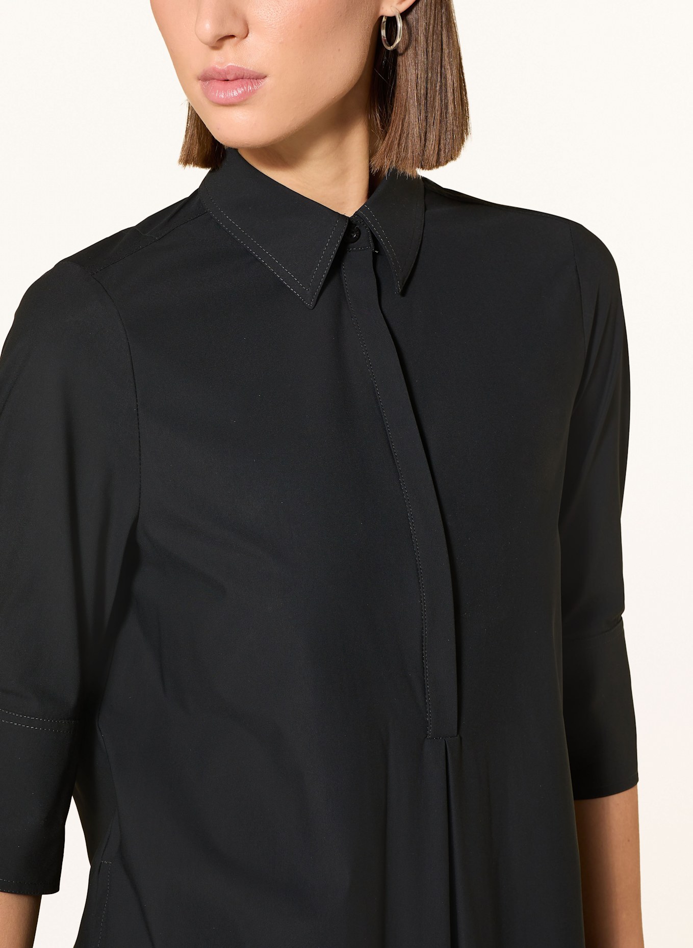 MARC AUREL Jersey dress with 3/4 sleeves: BLACK