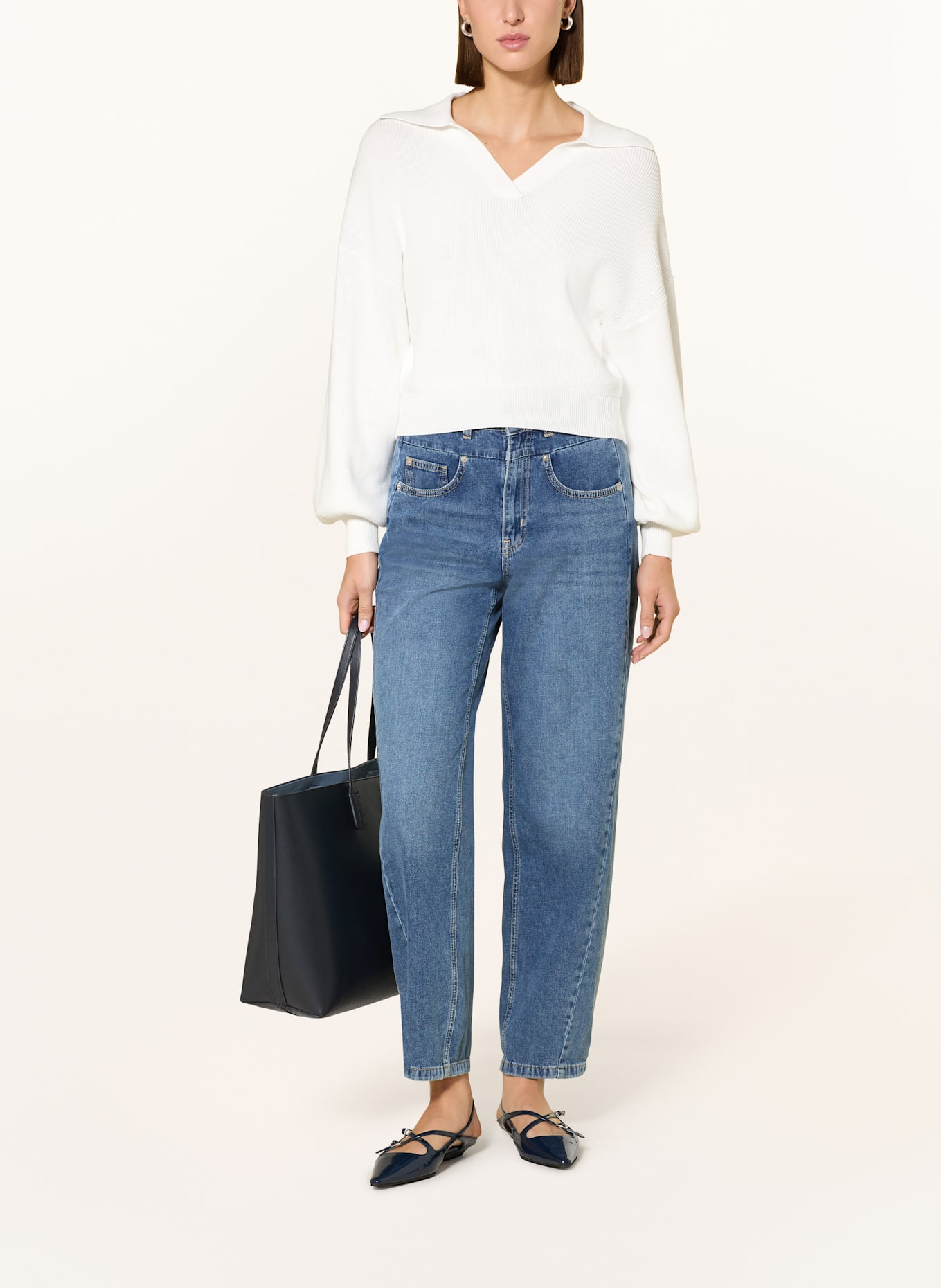 MARC AUREL Pullover: WEISS