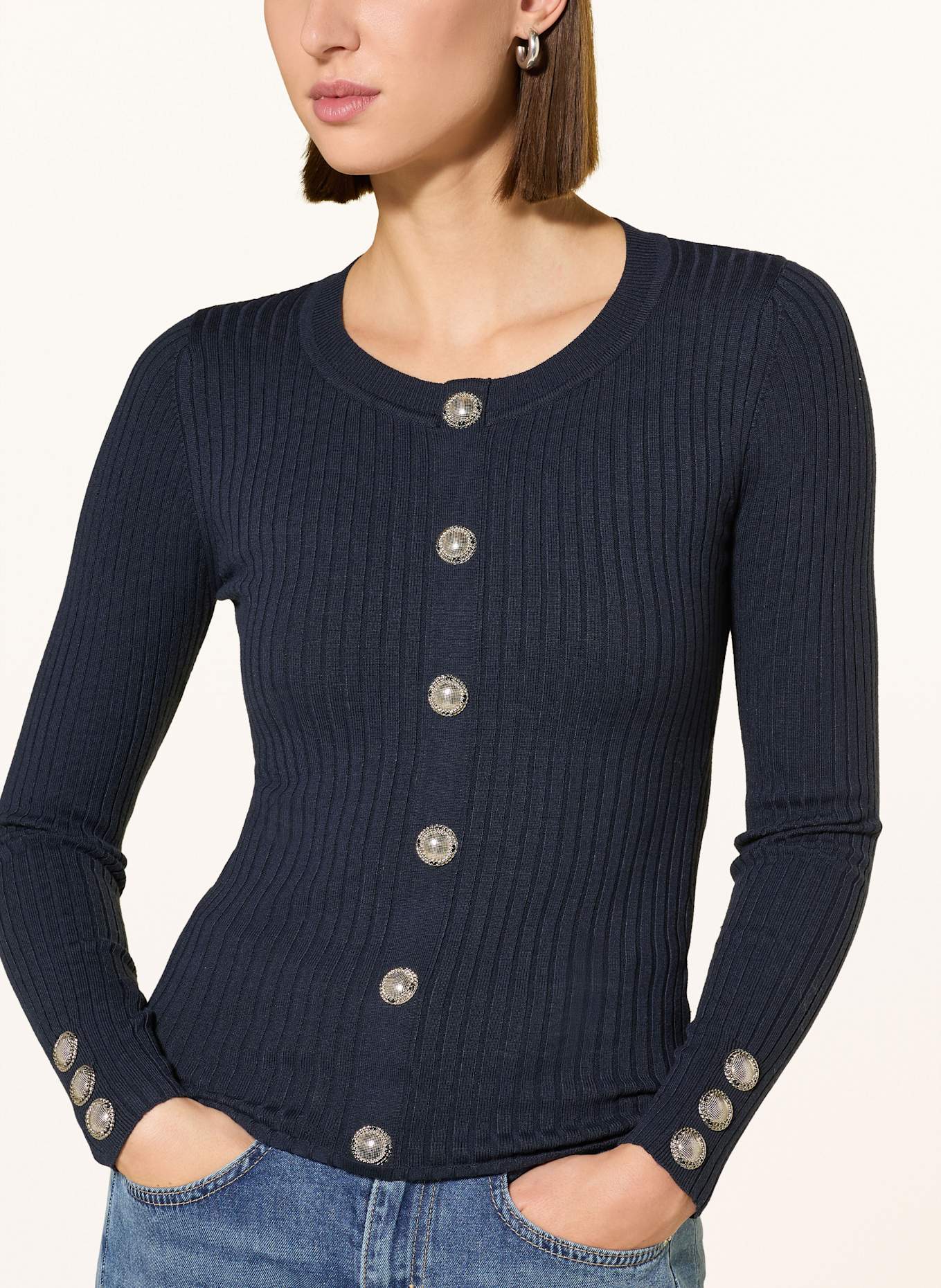 MARC AUREL Pullover: DUNKELBLAU