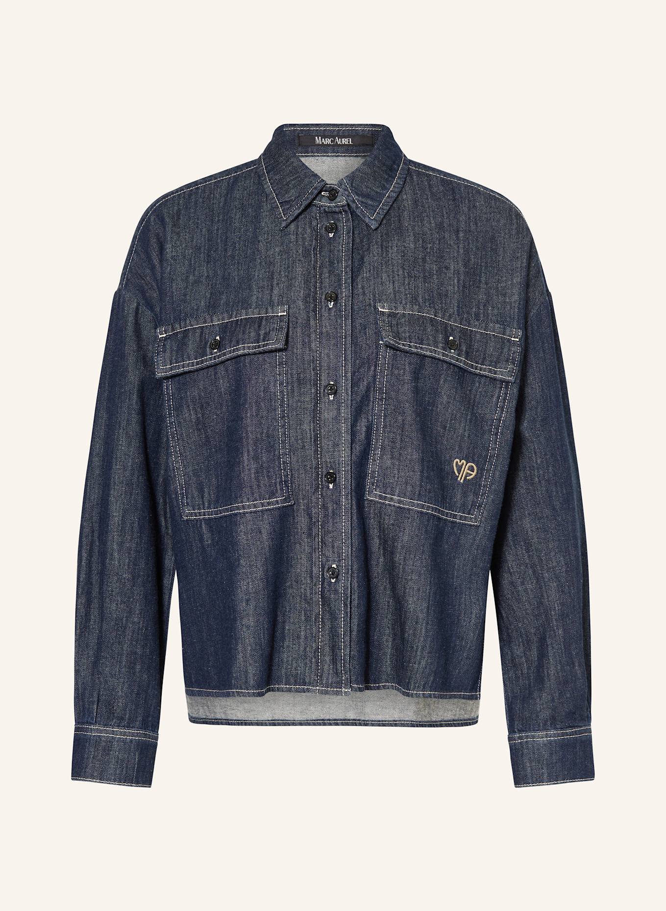 MARC AUREL Jeansbluse: DUNKELBLAU