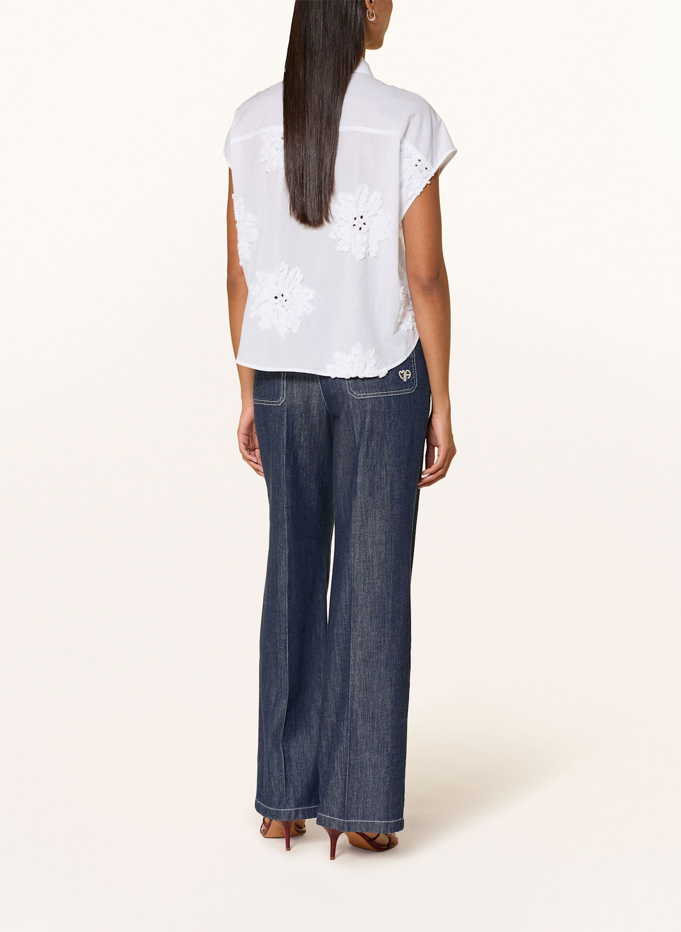 MARC AUREL Blouse top: WHITE