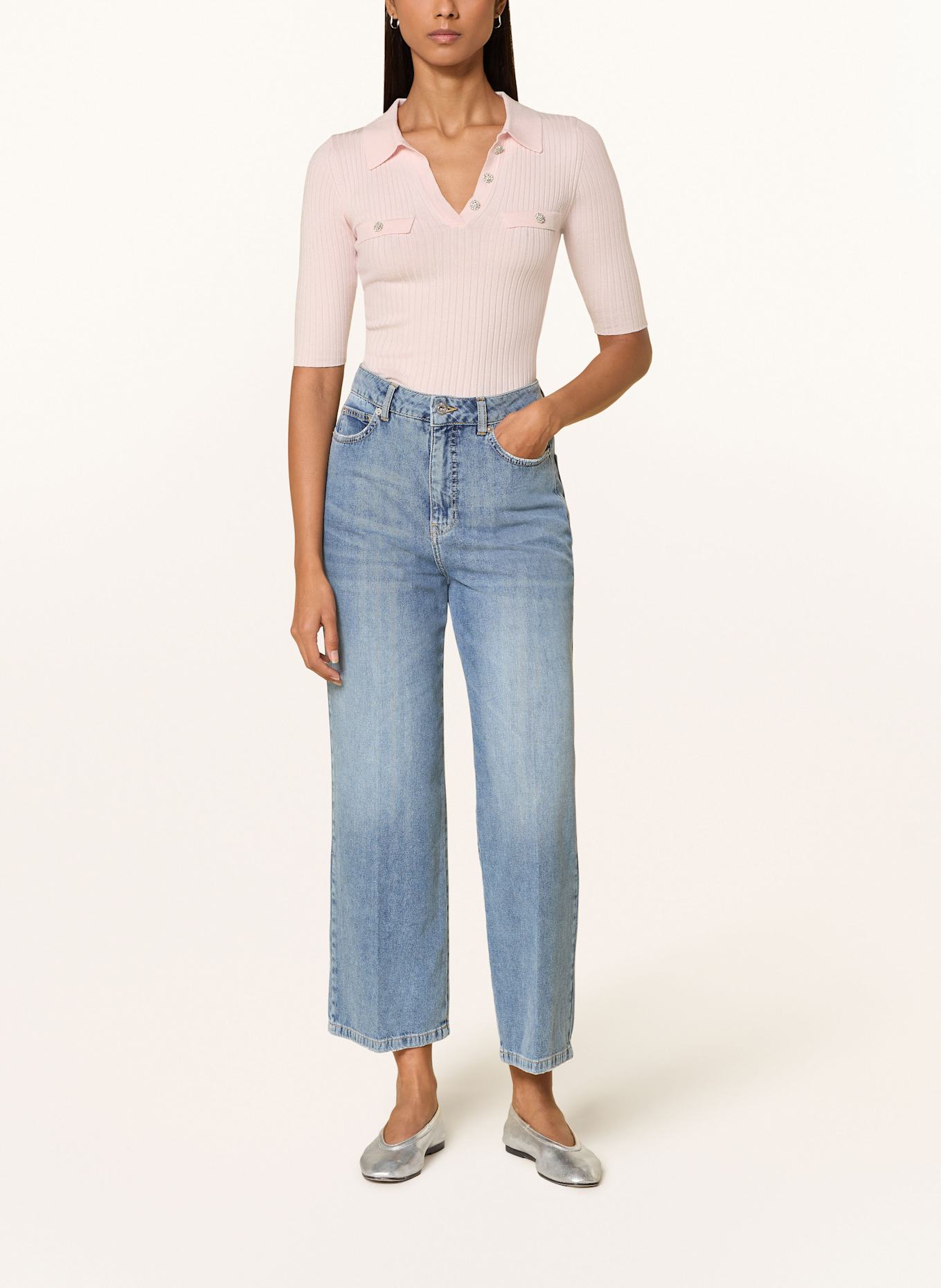 MARC AUREL Strick-Poloshirt: HELLROSA