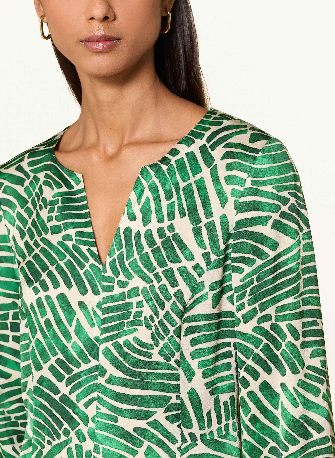 MARC AUREL Dress: GREEN / CREAM