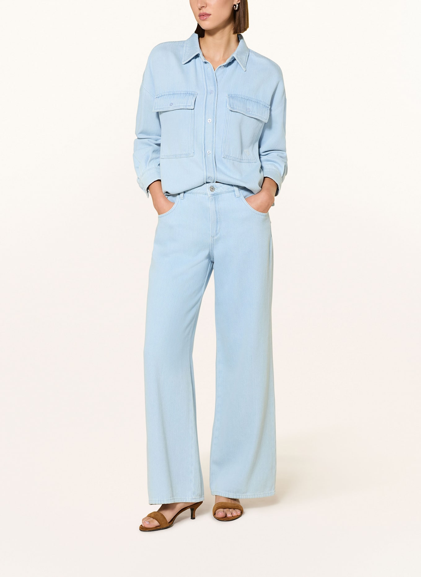 MARC AUREL Wide Leg Jeans: 500020 light blue denim