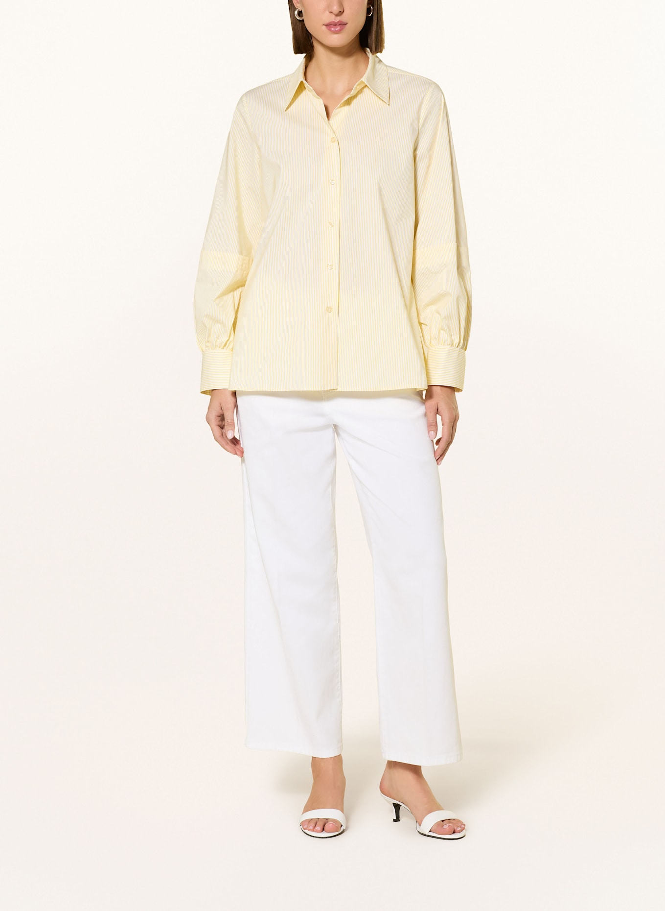 MARC AUREL Koszula oversize: ŻÓŁTY / BIAŁY